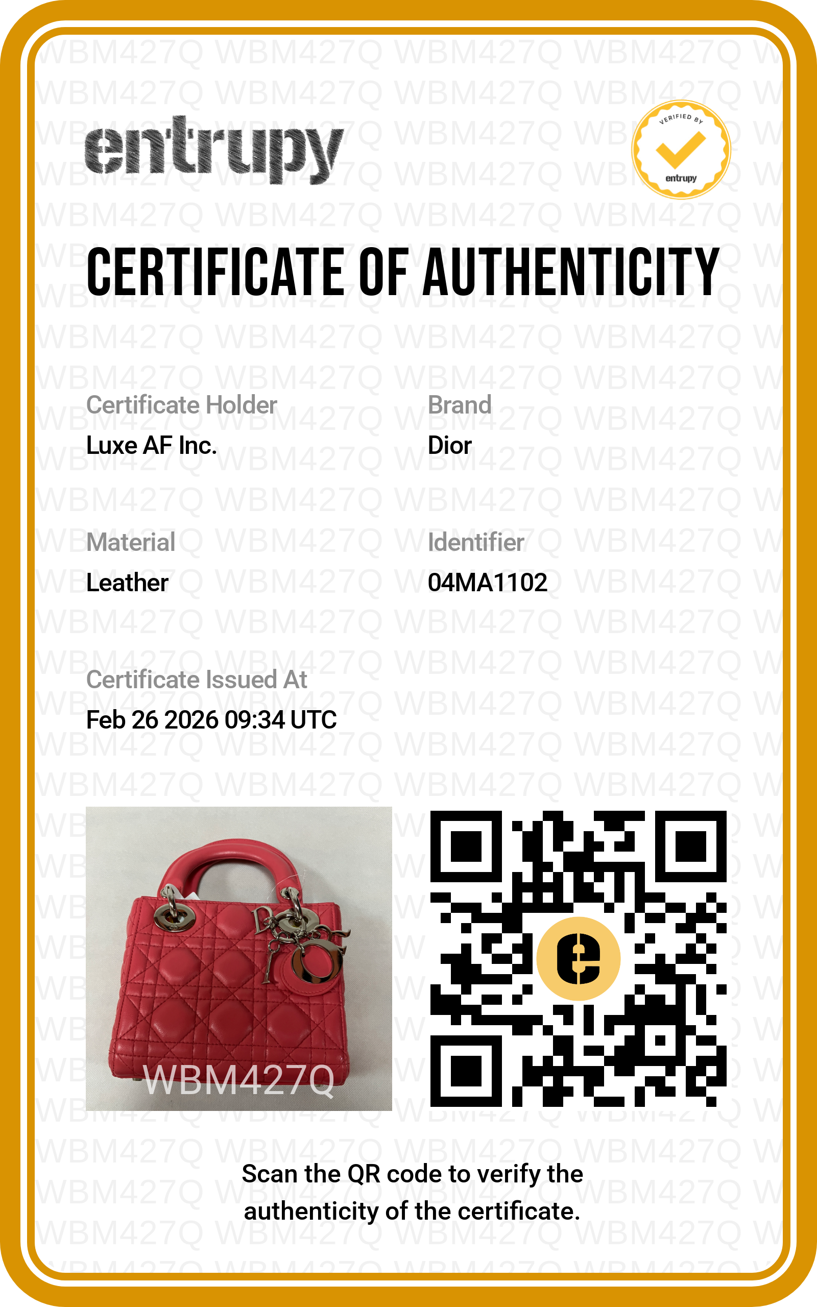 Christian Dior Lady Dior Red Cannage Leather Handle Bag With Silver Charms DR494