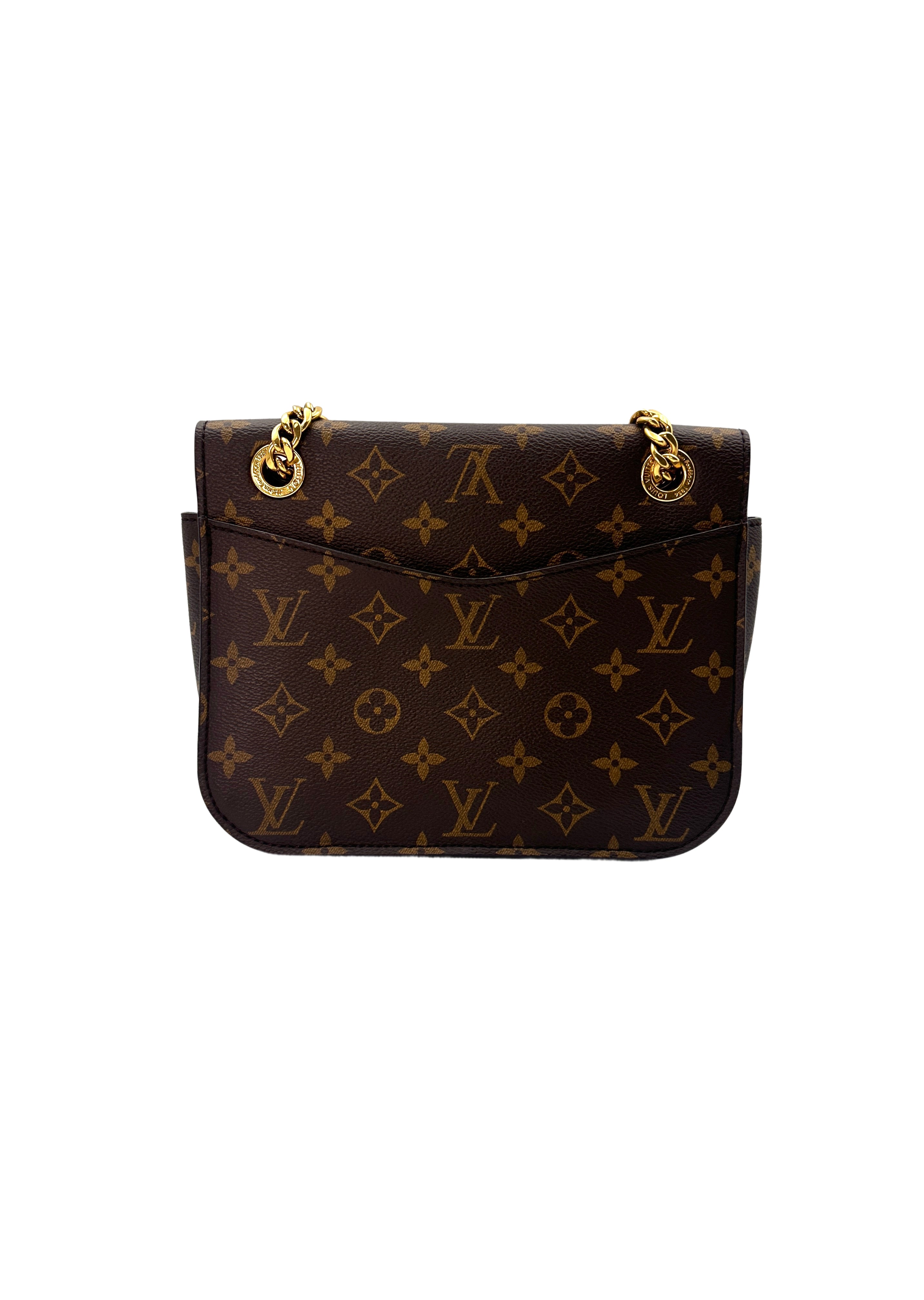 Louis Vuitton Passy Brown Monogram Chain Shoulder Bag LV1919