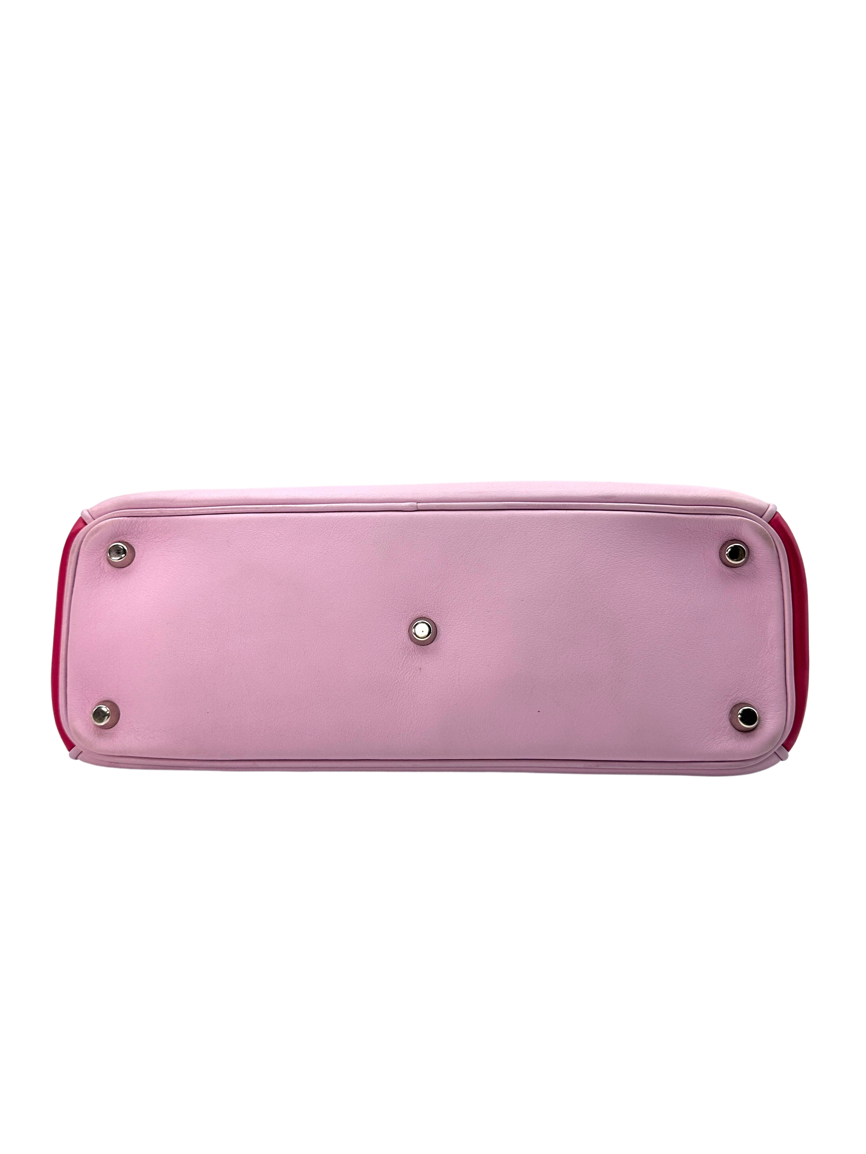 Christian Dior Diorissimo Pink Leather Handle Bag With Pouch DR496