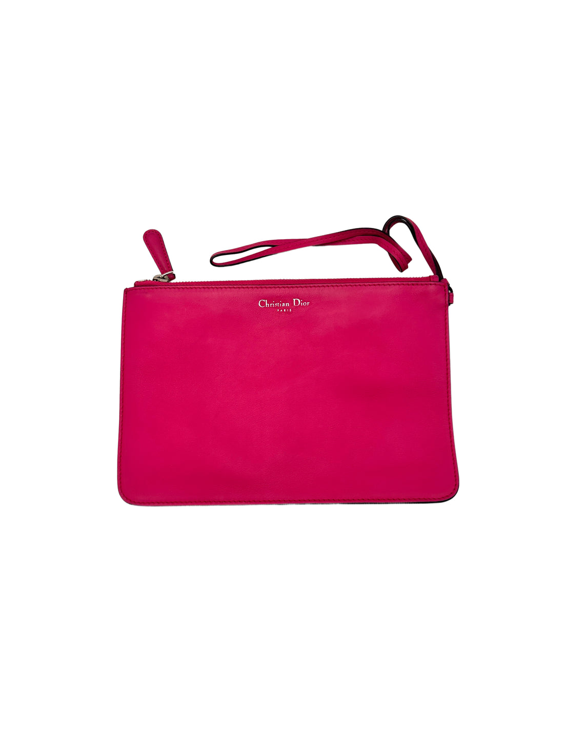 Christian Dior Diorissimo Pink Leather Handle Bag With Pouch DR496