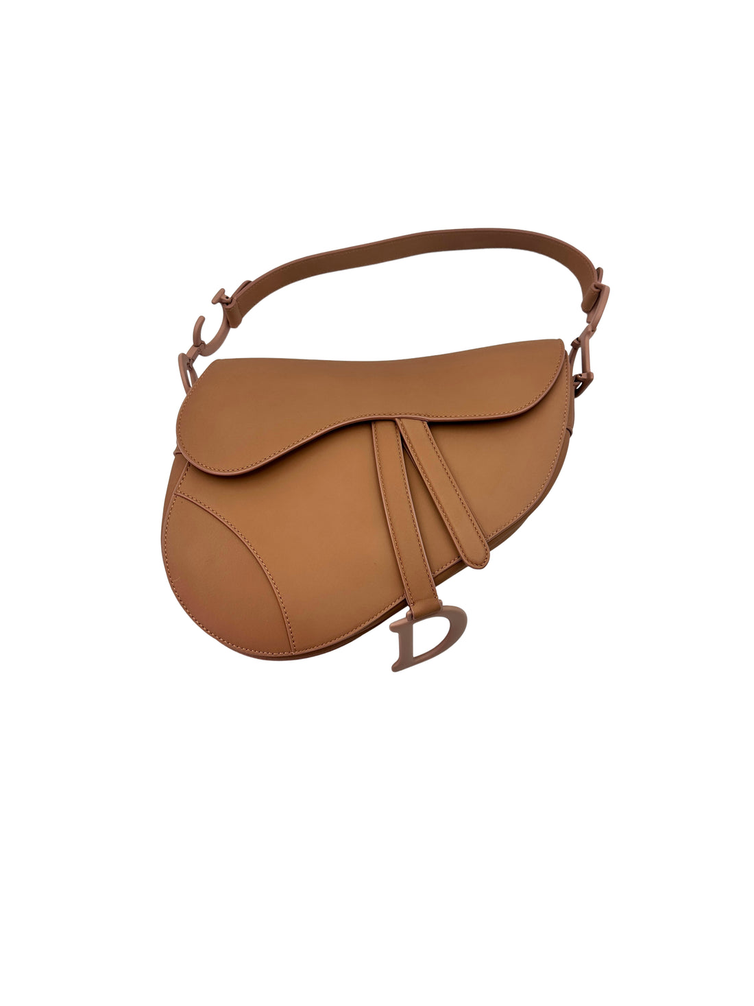 Christian Dior Brown Leather Medium Size Saddle Bag DR497