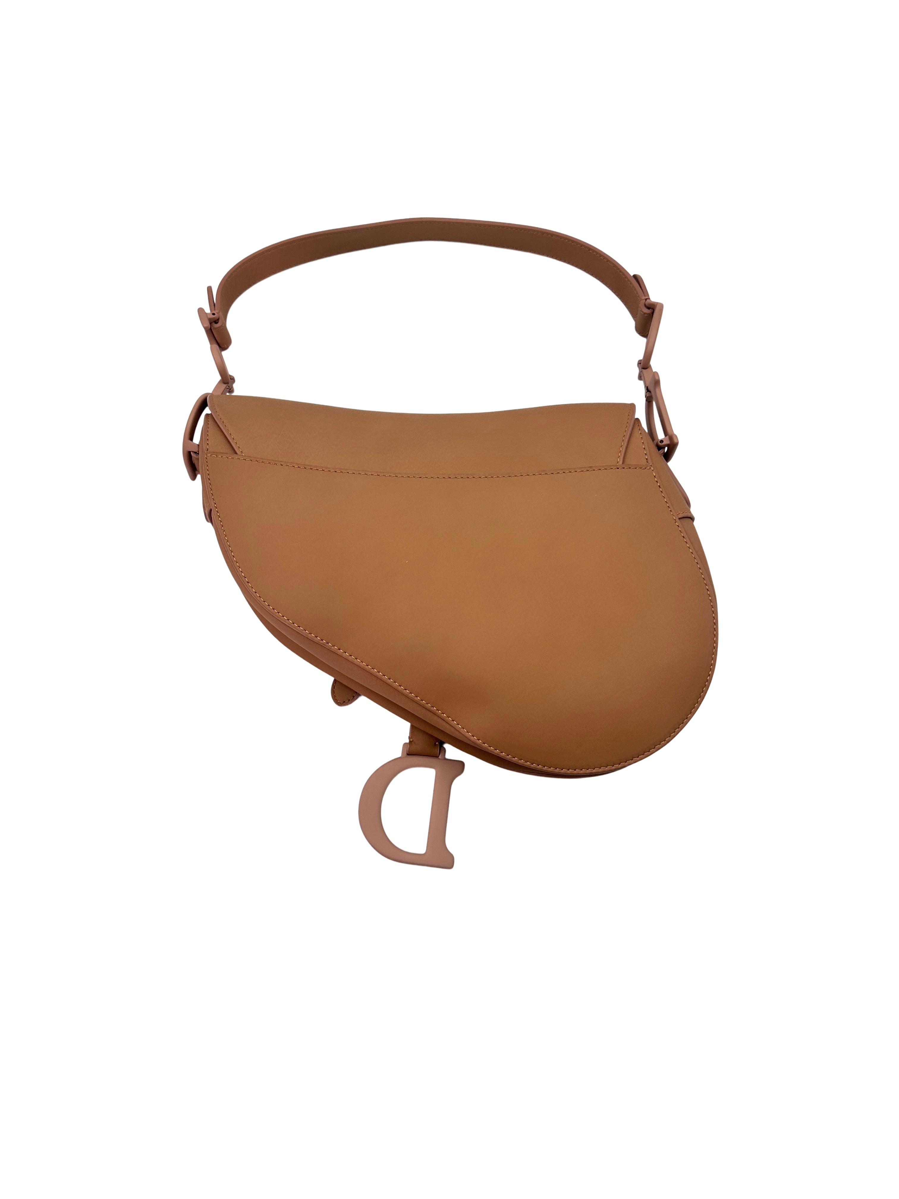 Christian Dior Brown Leather Medium Size Saddle Bag DR497