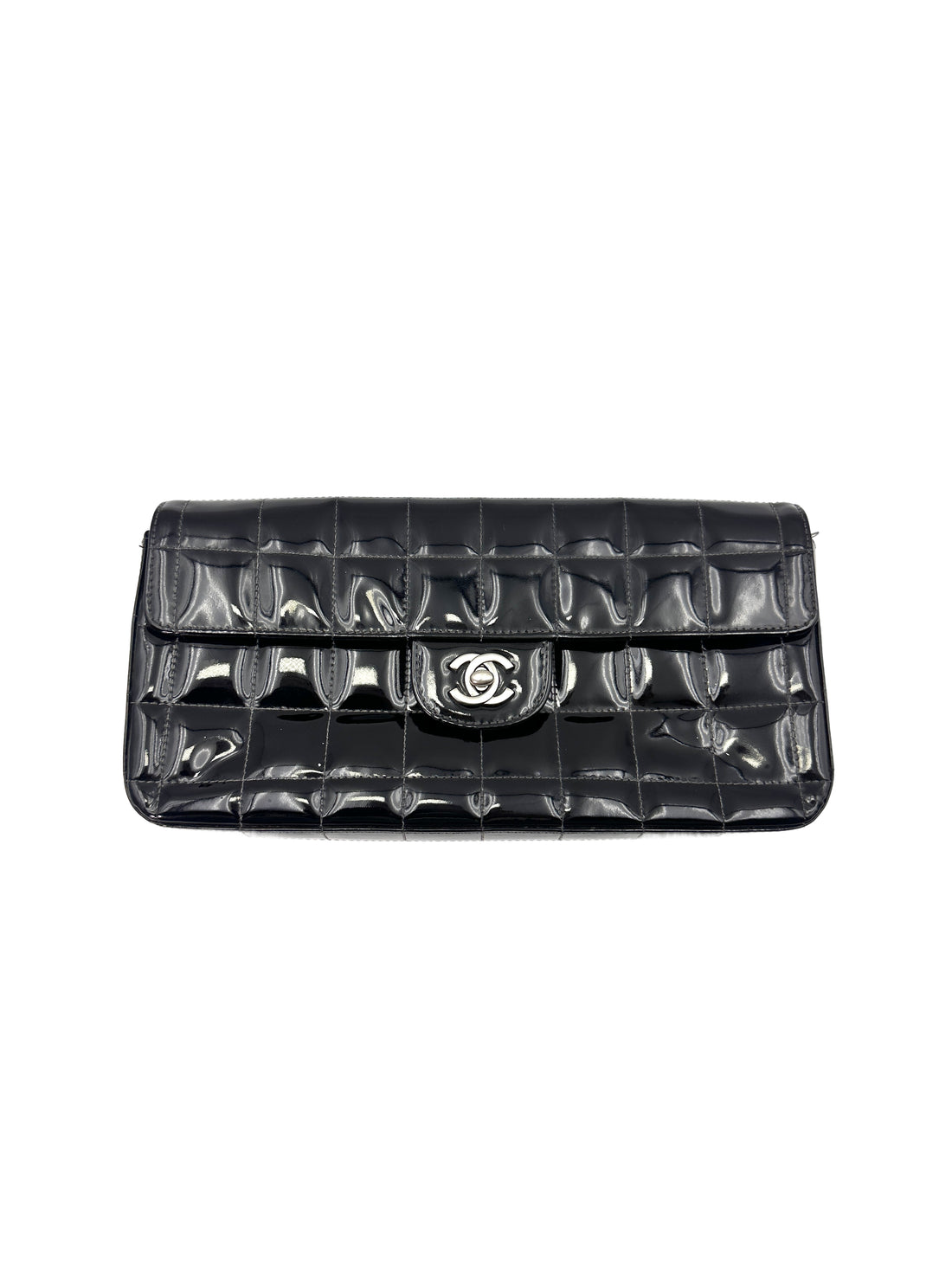 Chanel Chocolate Bar Black Patent Leather Chain Shoulder Bag(62***41) CC1413