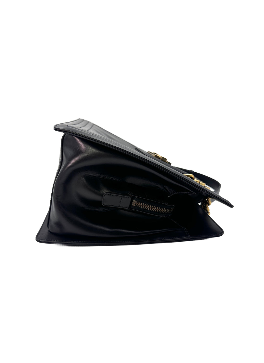 Chanel LeBoy Black Calfskin Tote Chain Bag With Gold Hardware(15***25) CC1414
