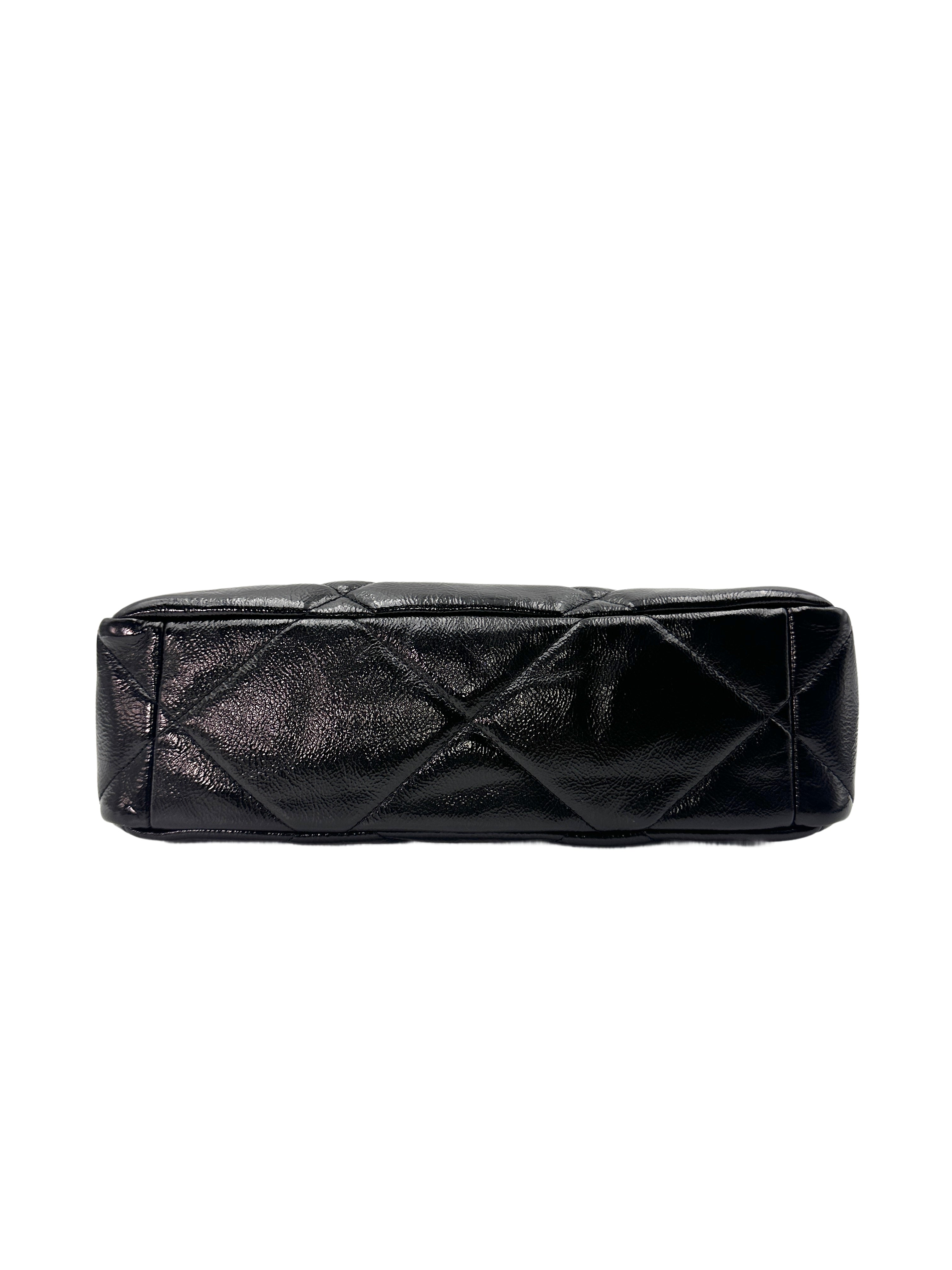 Chanel 19 Black Quilted Leather Mediem Size Flap Bag With Gold Hardware(30***77) IRIS008