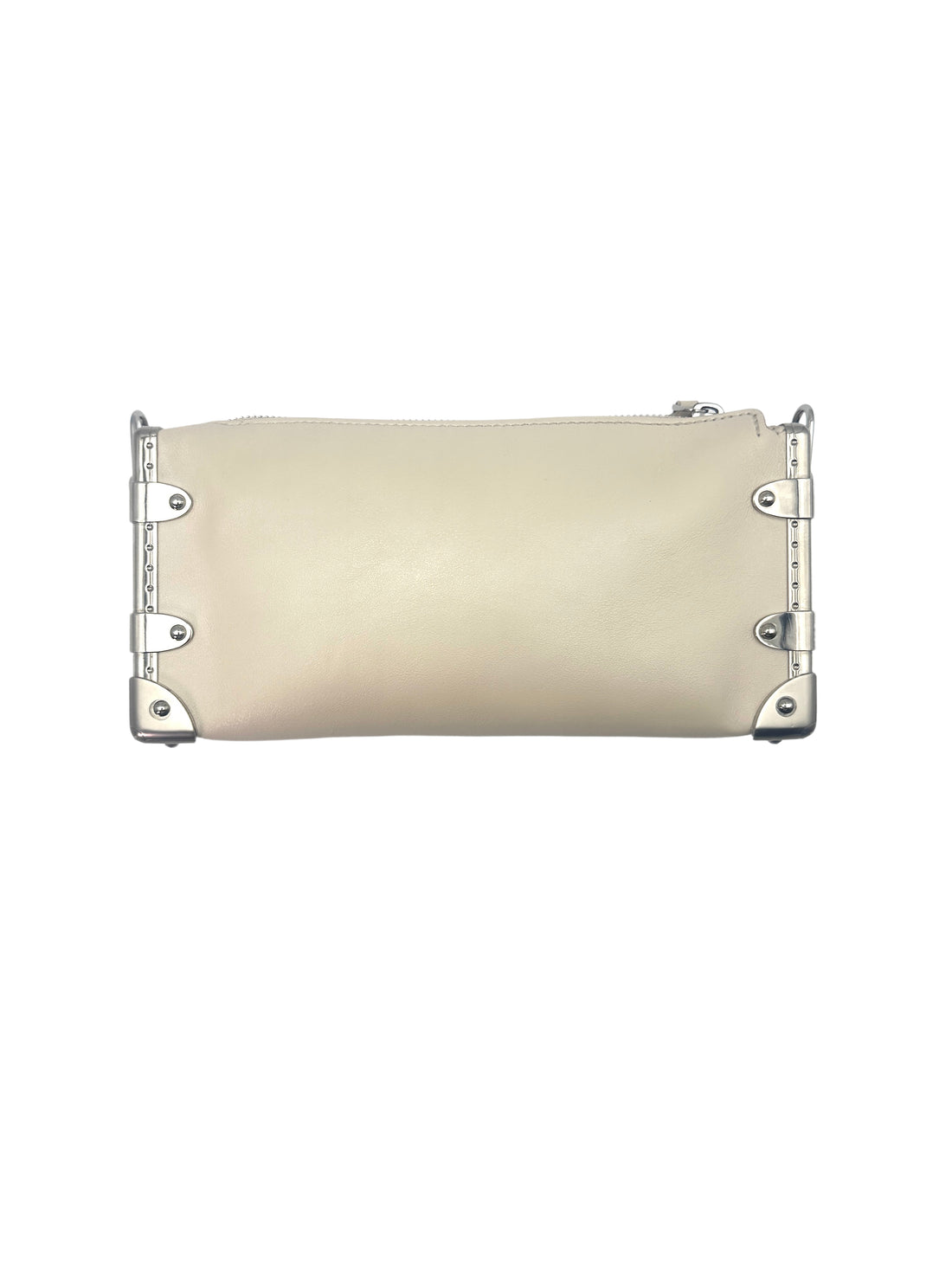 Louis Vuitton Slim Trunk Beige Leather Shoulder Bag With Silver Hardware LV1924