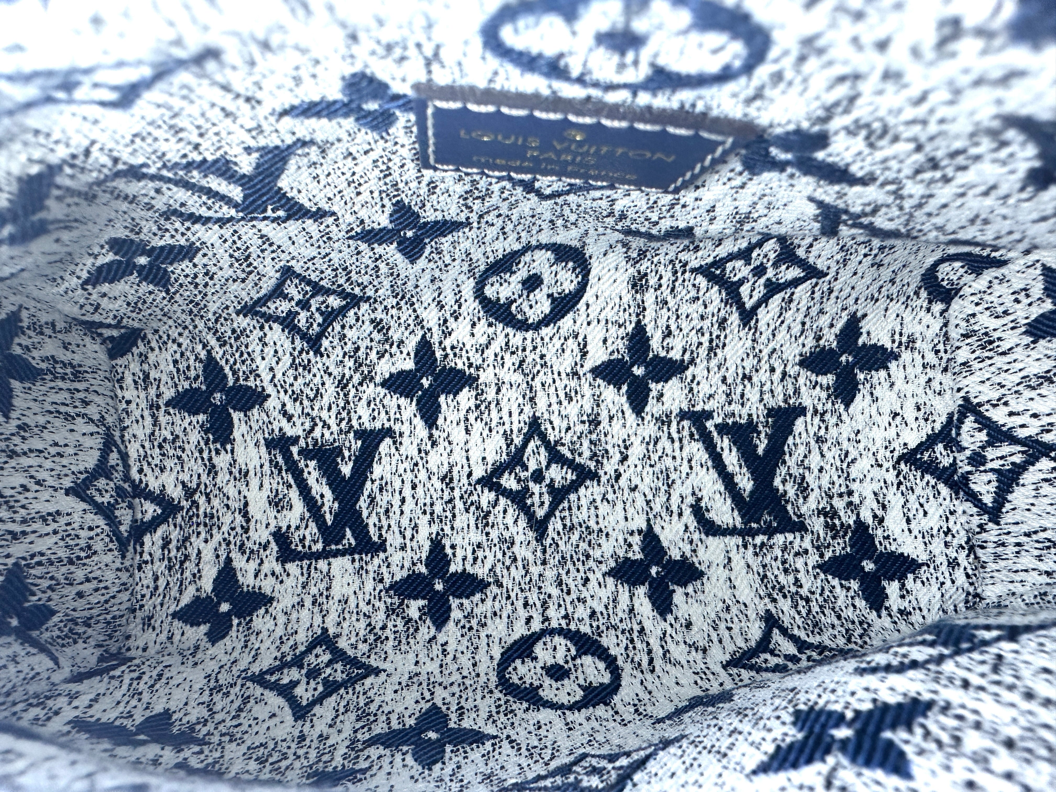 Louis Vuitton Nano Speedy Blue Monogram Jacquard Denim Handle Bag IRIS009