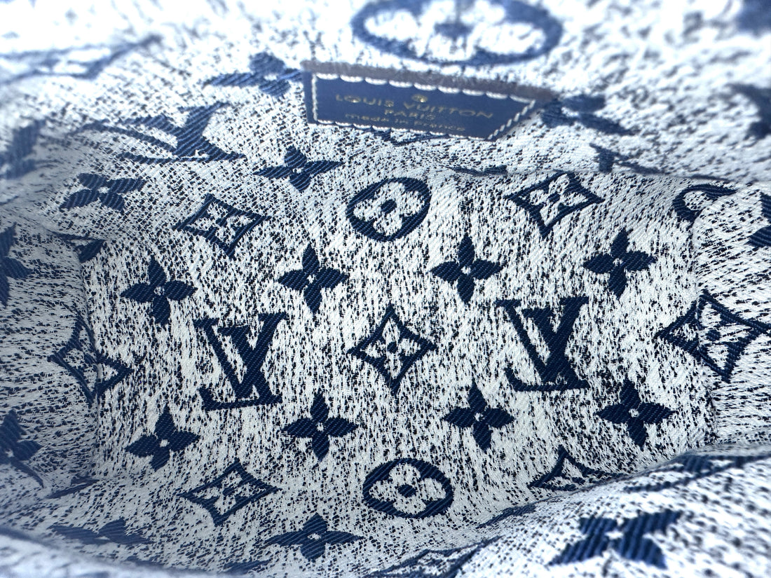 Louis Vuitton Nano Speedy Blue Monogram Jacquard Denim Handle Bag IRIS009