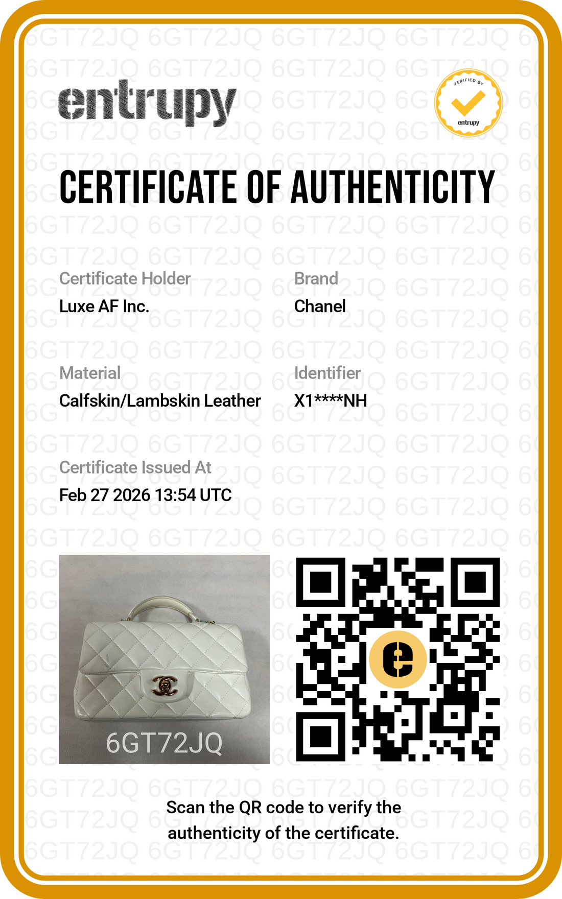 Chanel 22P Classic Flap White Quilted Lambskin Top Handle Mini Flap Bag(X1***NH) CC1429