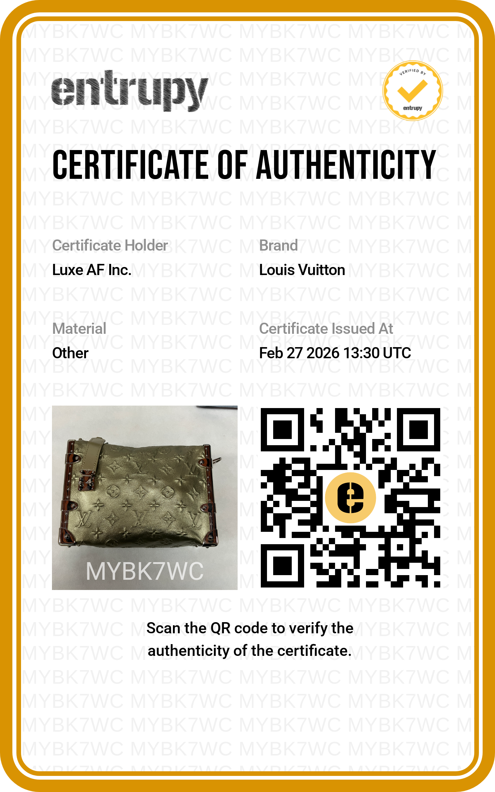 Louis Vuitton Metallic Light Gold Debossed Monogram Calfskin Side Trunk MM Shoulder Bag LV1929
