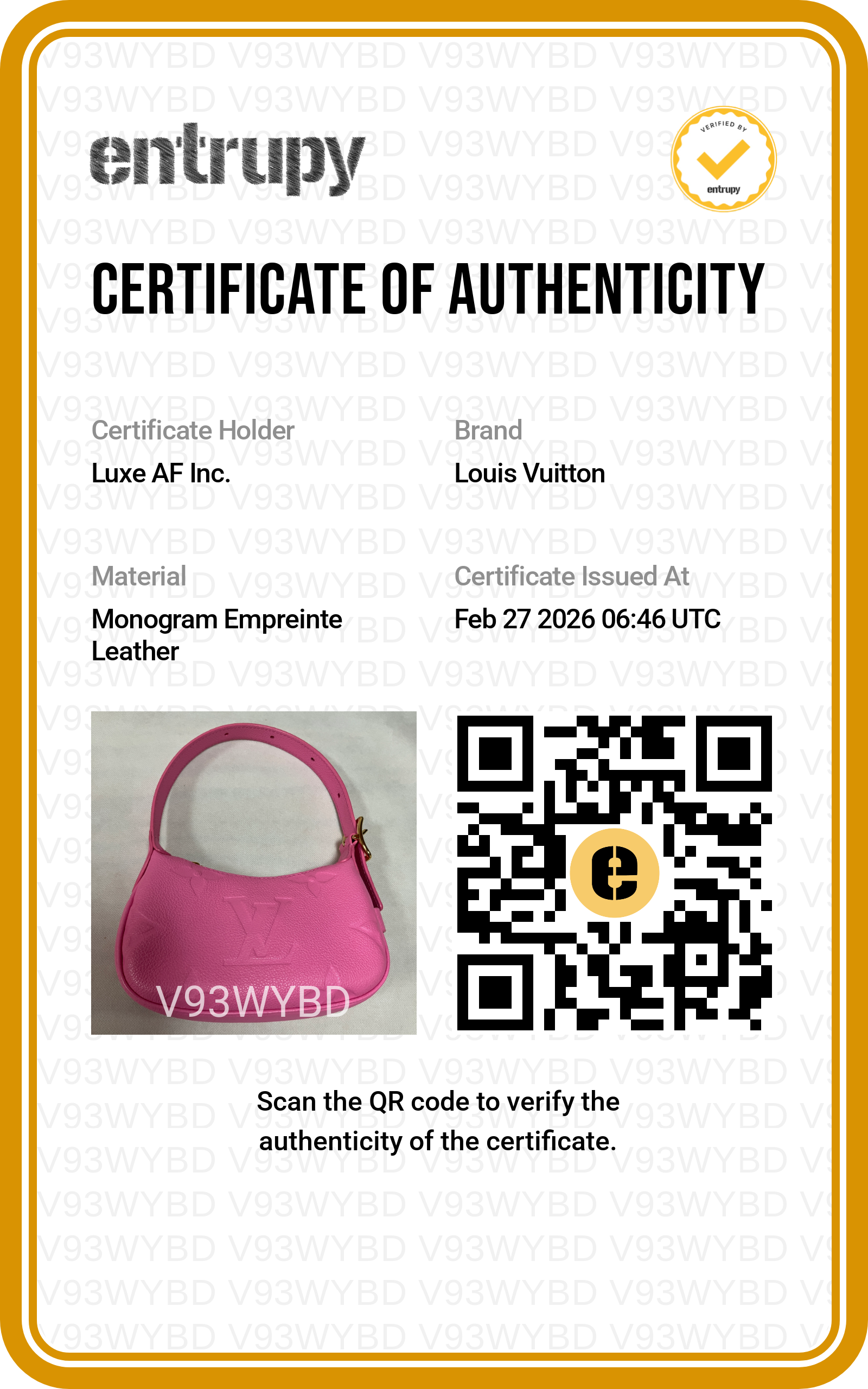 Louis Vuitton Mini Moon Pink Monogram Empreinte Leather Shoulder Bag LV1926