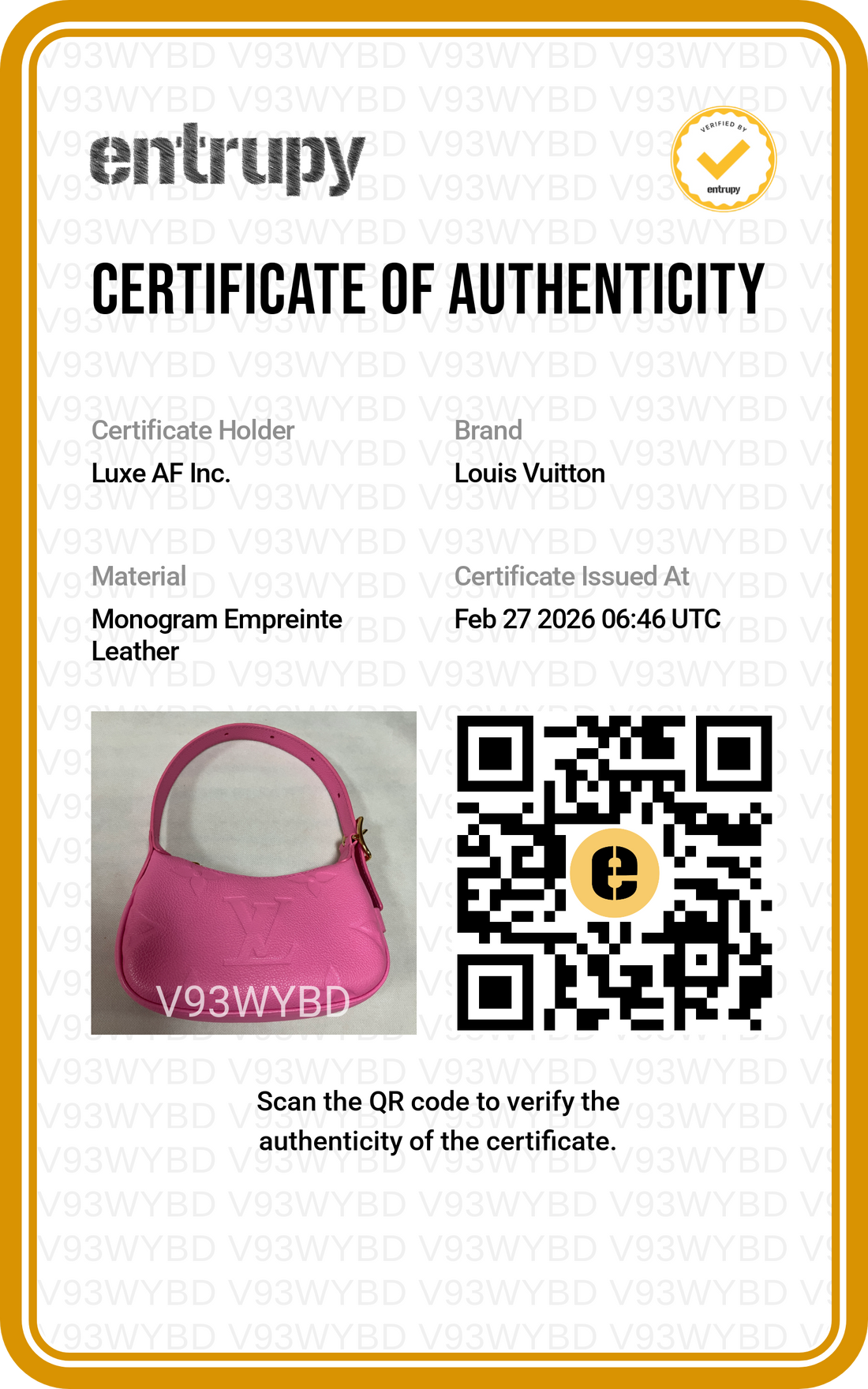 Louis Vuitton Mini Moon Pink Monogram Empreinte Leather Shoulder Bag LV1926