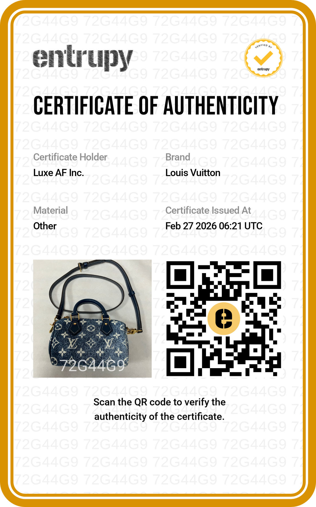 Louis Vuitton Nano Speedy Blue Monogram Jacquard Denim Handle Bag IRIS009