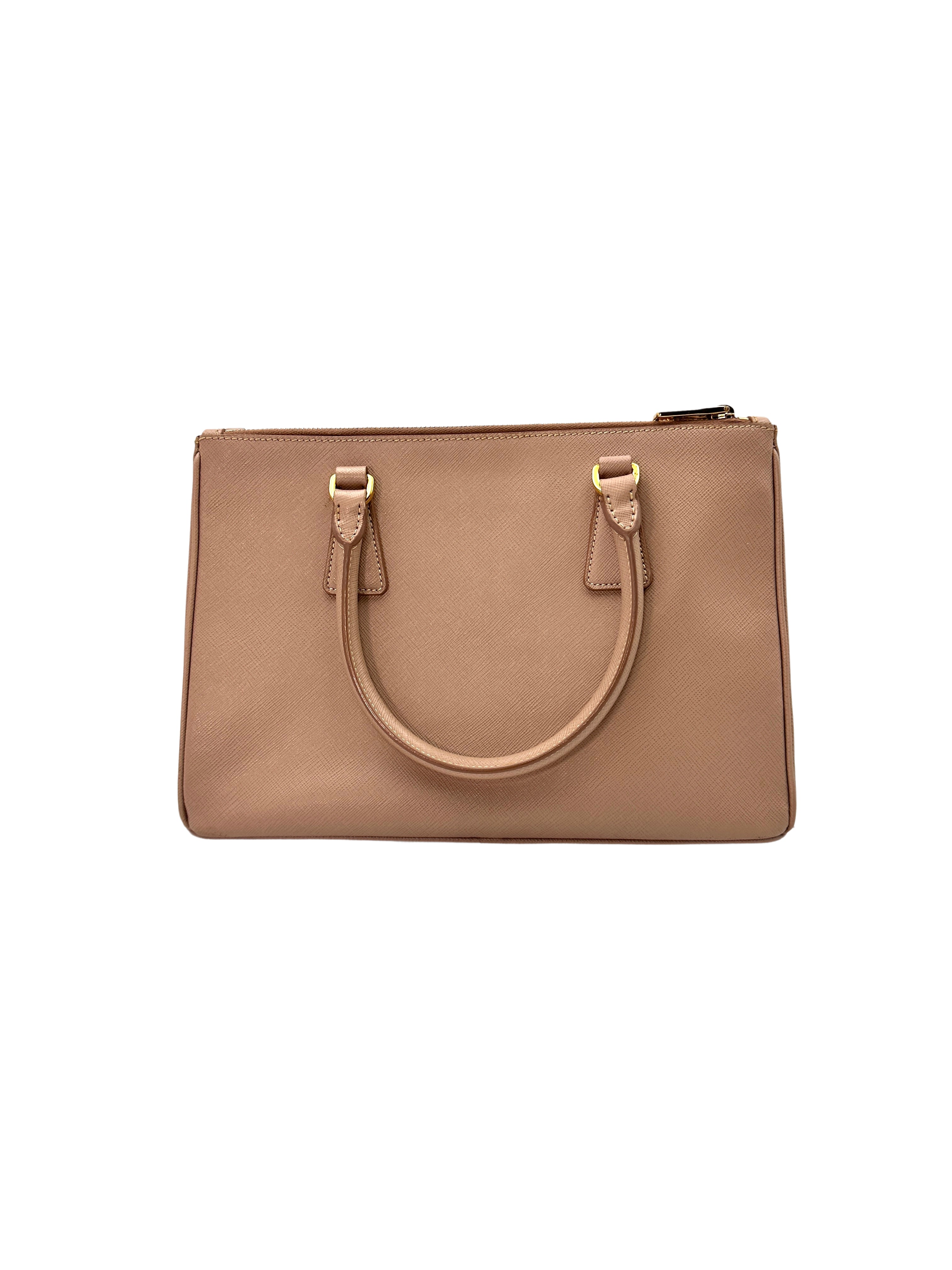 Prada Galleria Beige Saffiano Handle Bag PR186