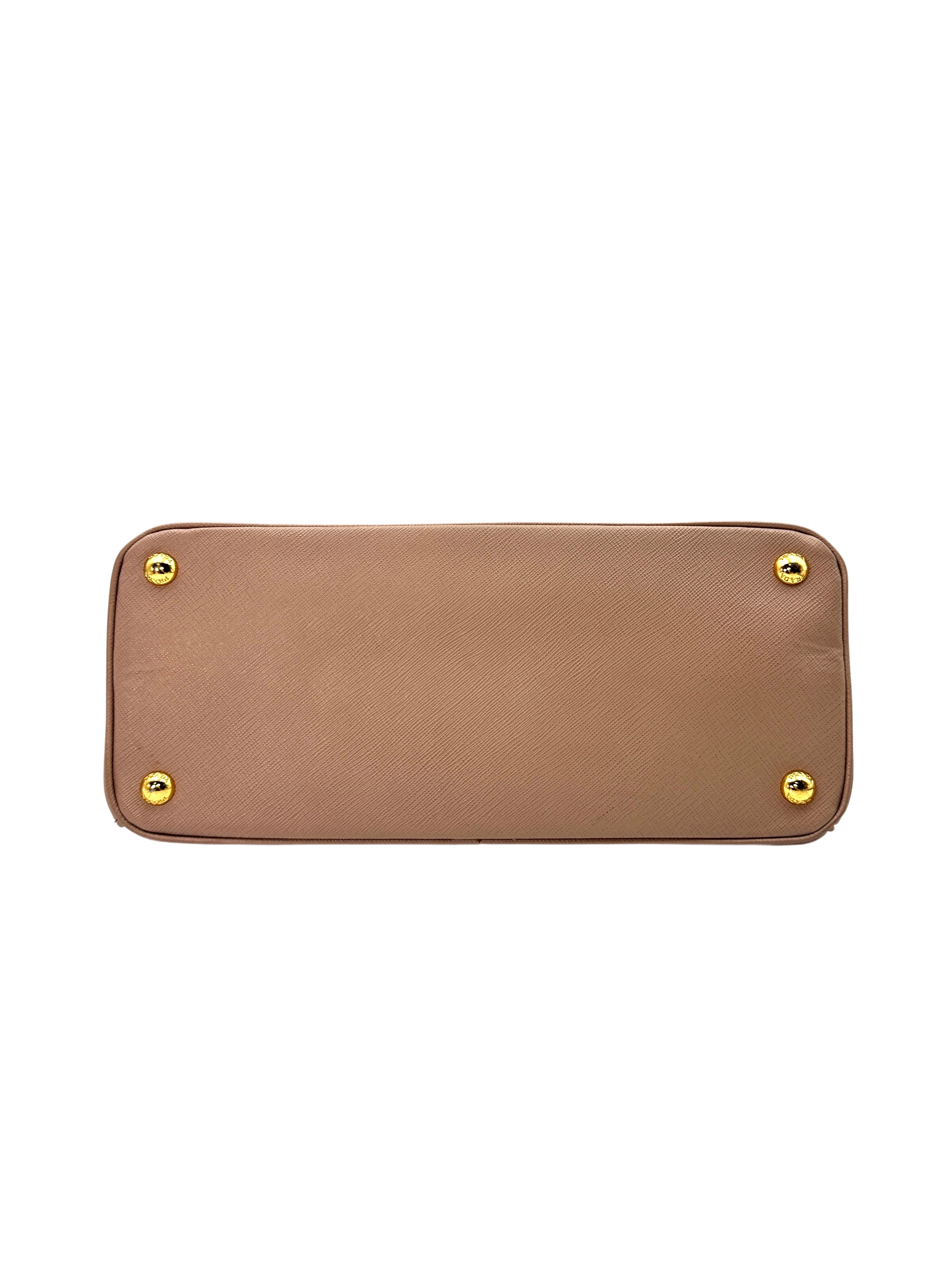 Prada Galleria Beige Saffiano Handle Bag PR186