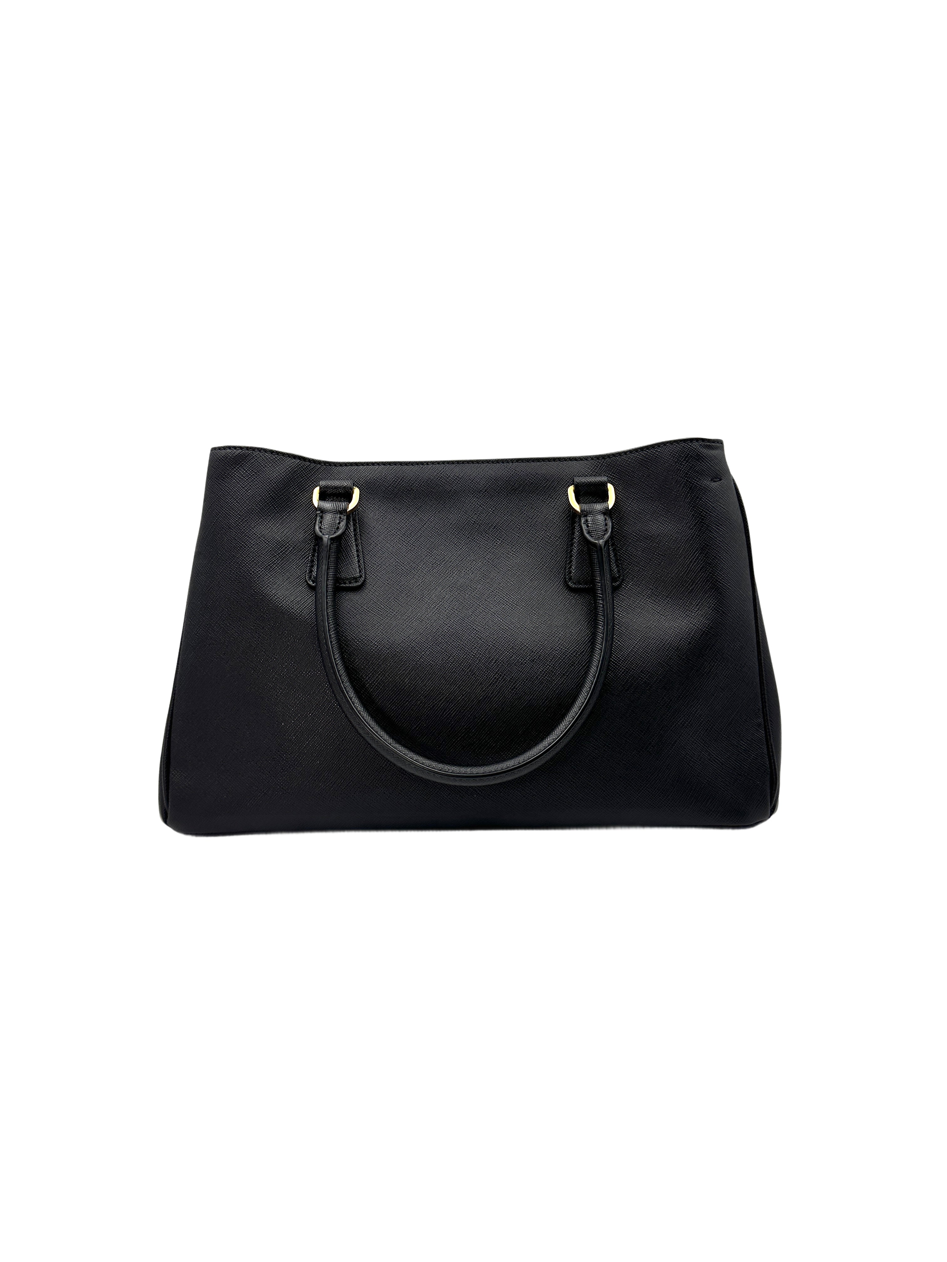 Prada Galleria Black Saffiano Handle Bag PR185