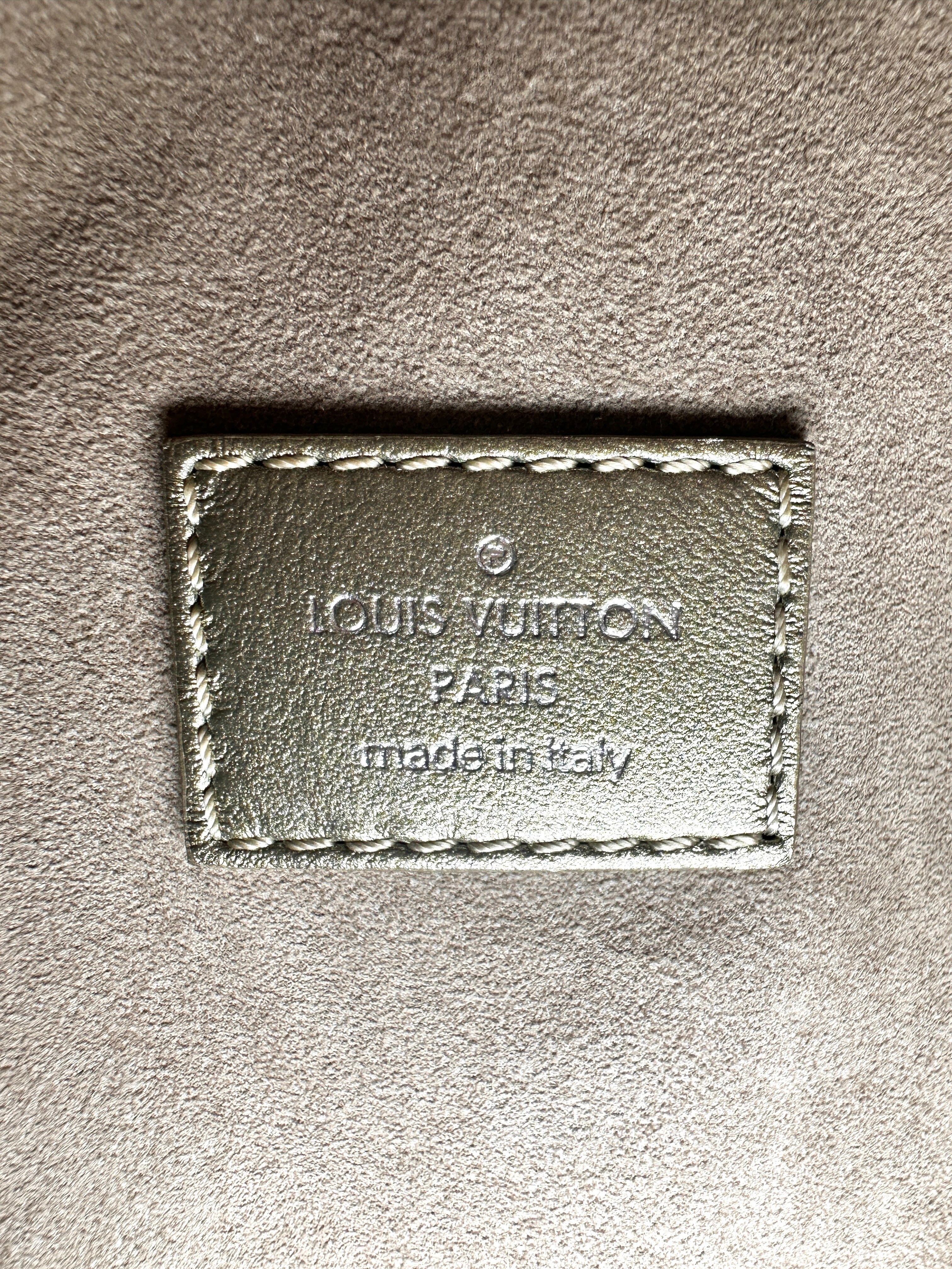 Louis Vuitton Metallic Light Gold Debossed Monogram Calfskin Side Trunk MM Shoulder Bag LV1929