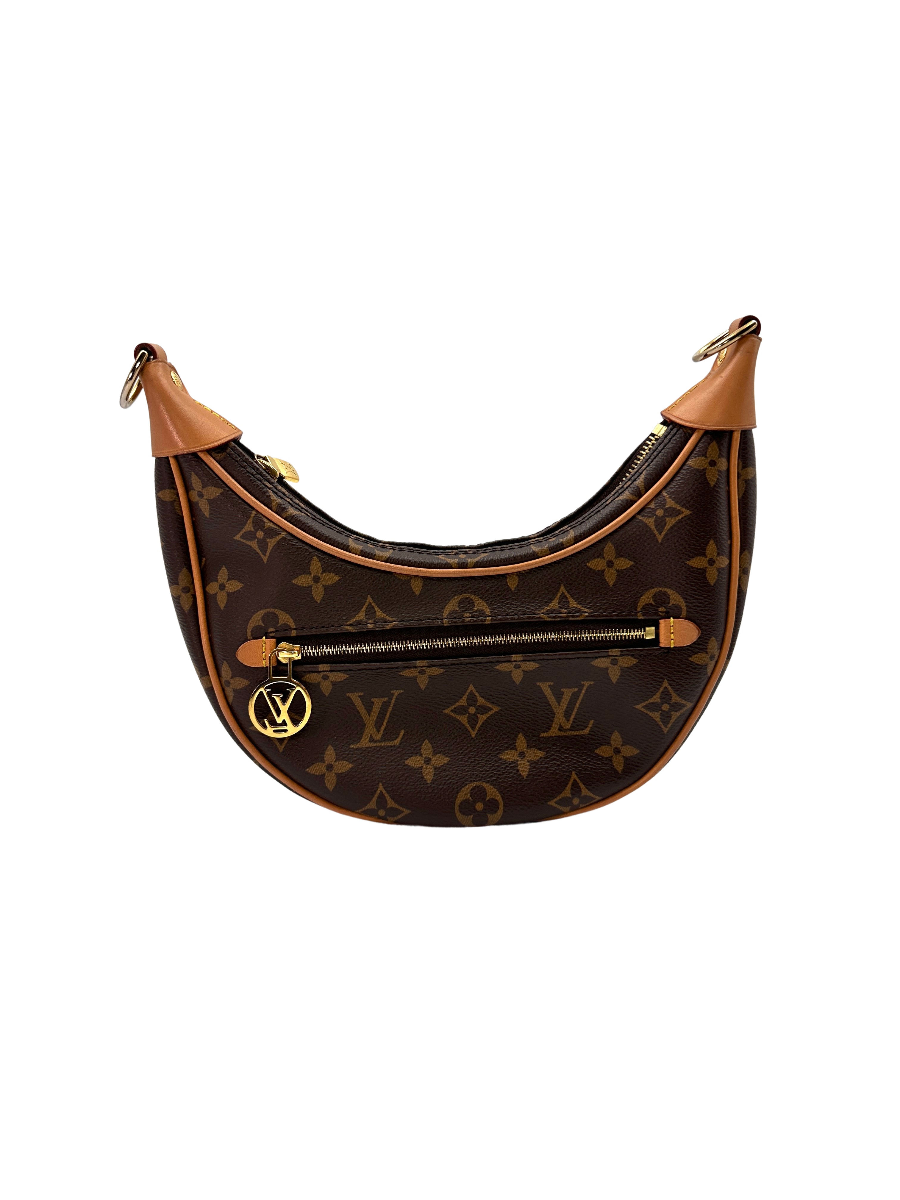 Louis Vuitton Loop Brown Monogram Leather Chain Shoulder Bag LV1932