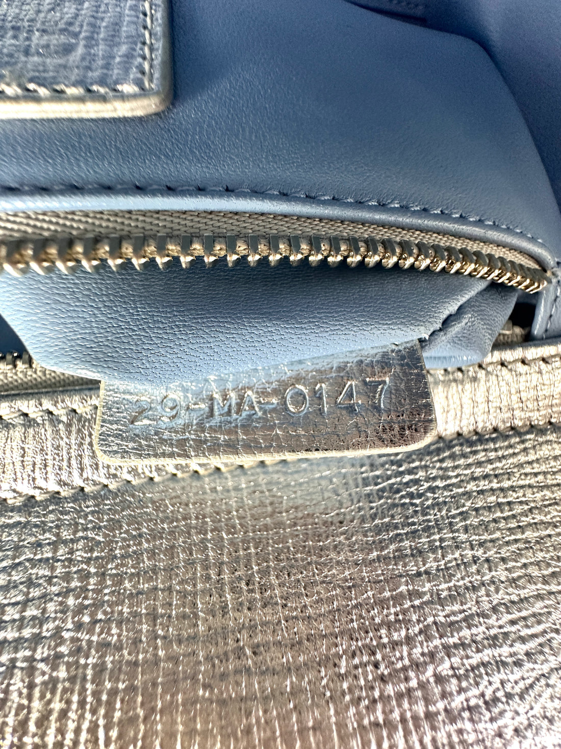 Christian Dior Lady Dior Silver Cannage Leather Handle Bag With Silver Charms DR500