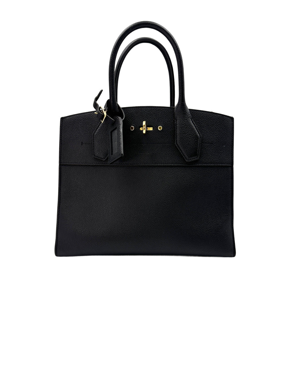 Louis Vuitton City Steamer MM Black Leather Handle Bag LV1933
