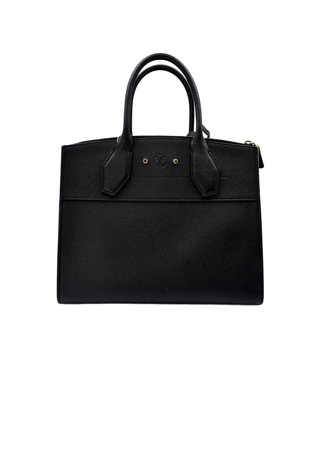 Louis Vuitton City Steamer MM Black Leather Handle Bag LV1933