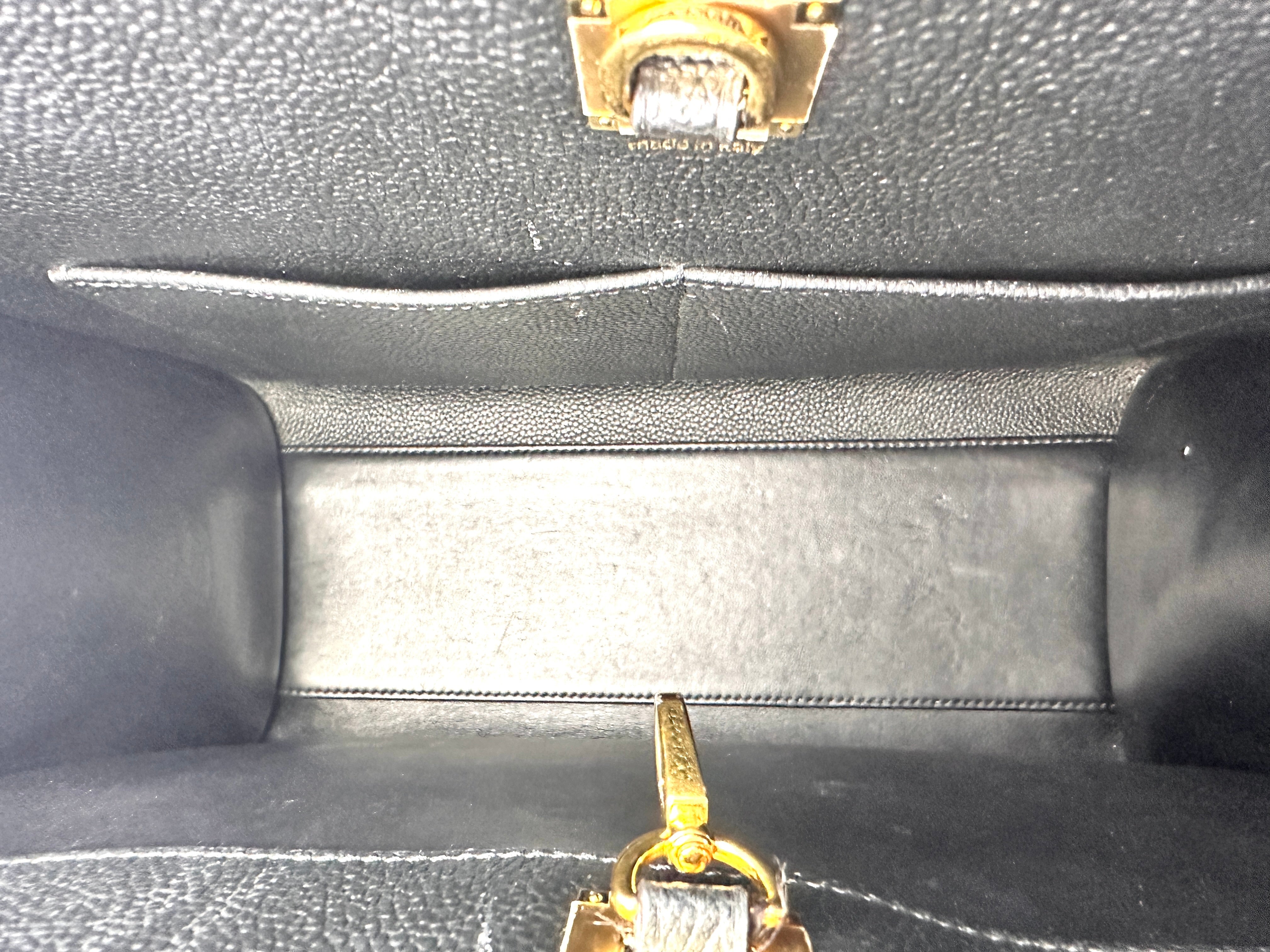 Louis Vuitton City Steamer MM Black Leather Handle Bag LV1933