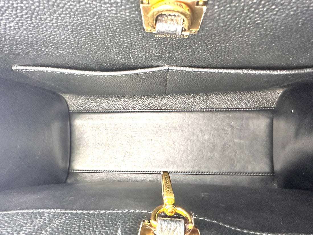 Louis Vuitton City Steamer MM Black Leather Handle Bag LV1933