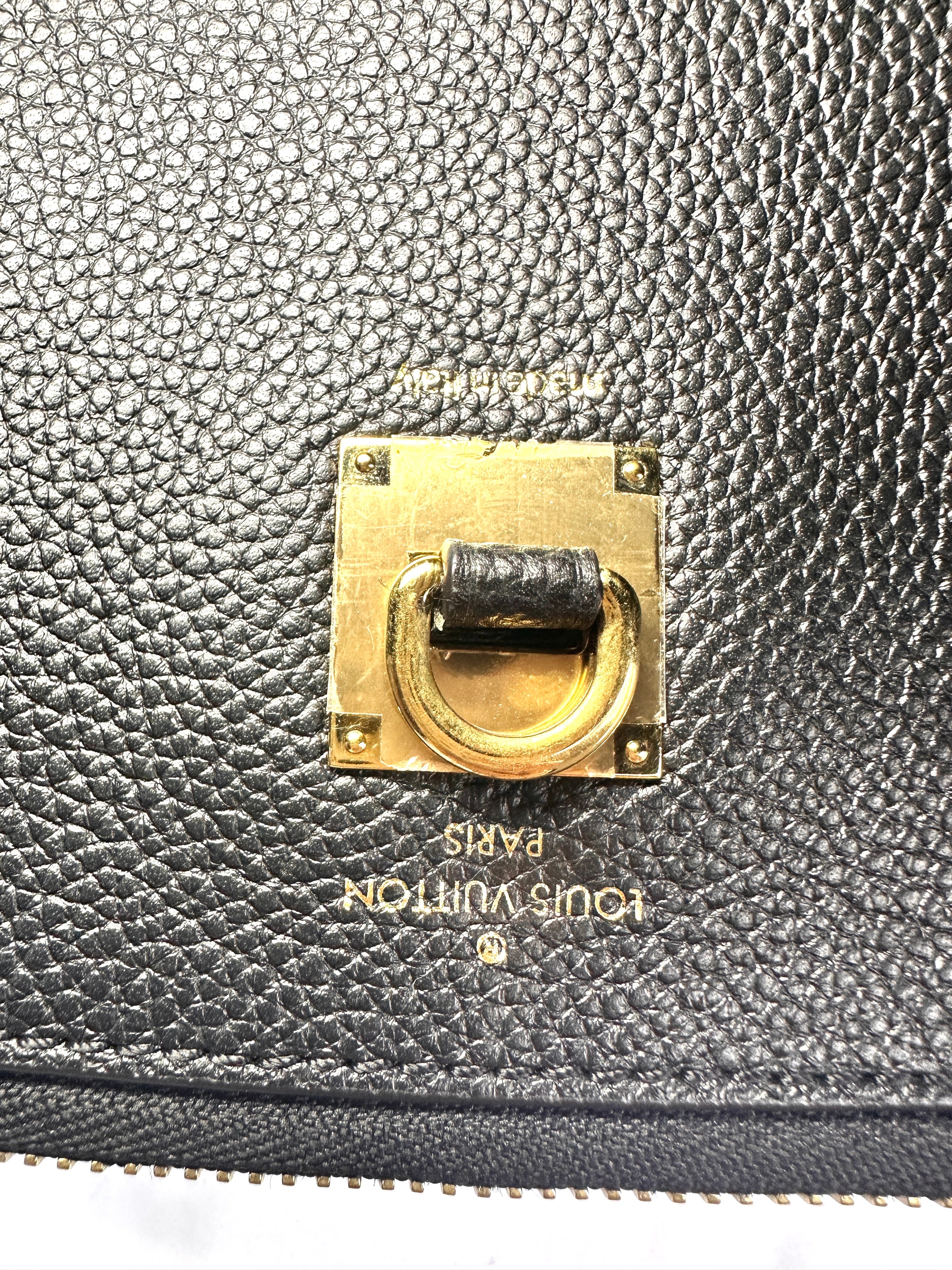 Louis Vuitton City Steamer MM Black Leather Handle Bag LV1933