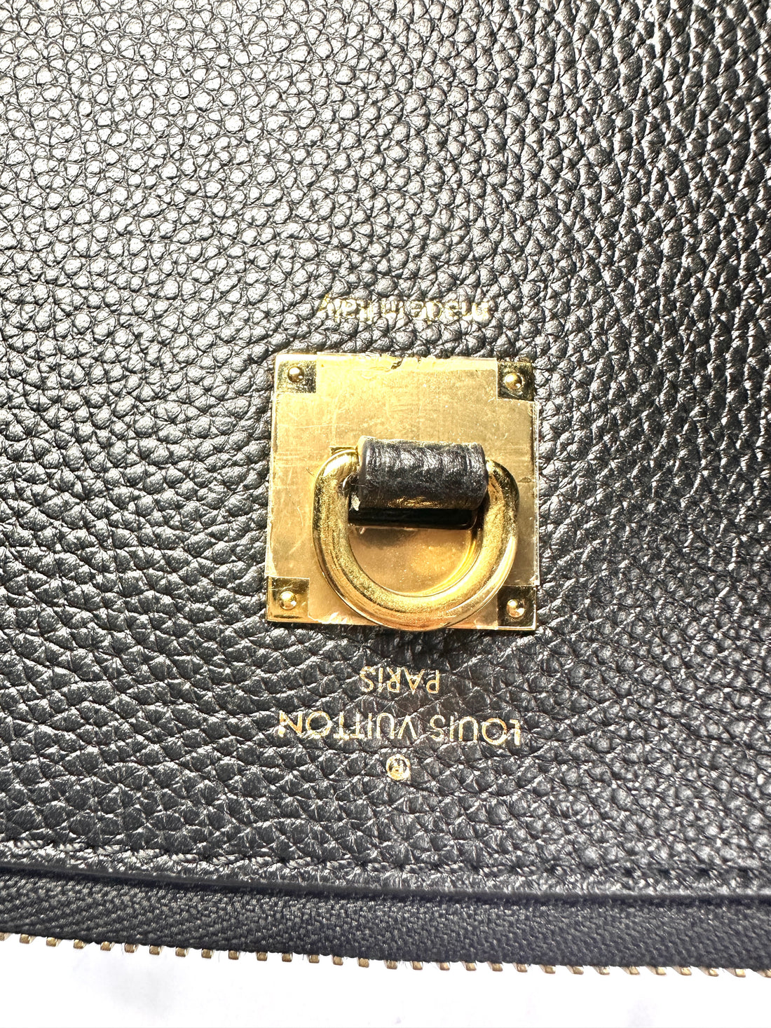 Louis Vuitton City Steamer MM Black Leather Handle Bag LV1933