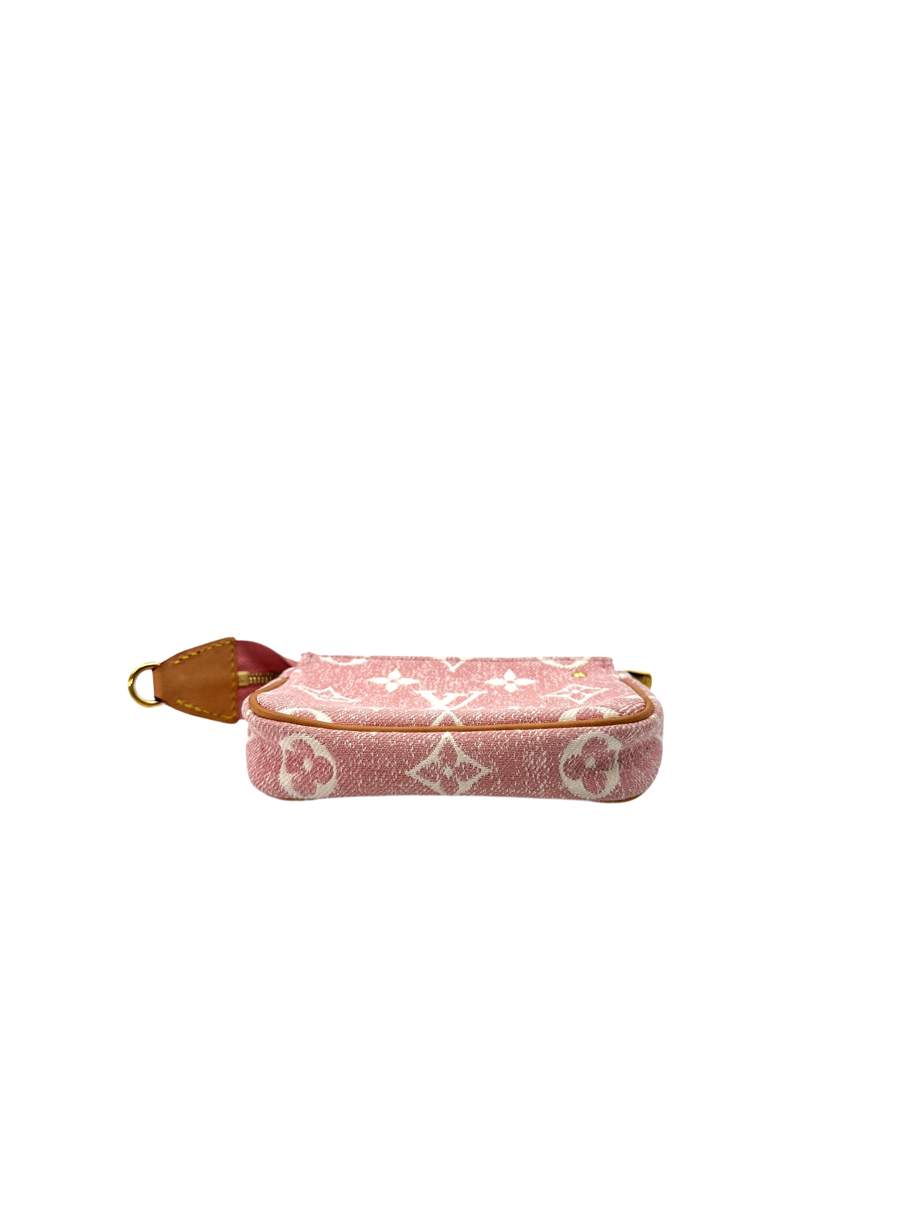 Louis Vuitton Pink Monogram Denim Micro Pochette Accessories LV1931