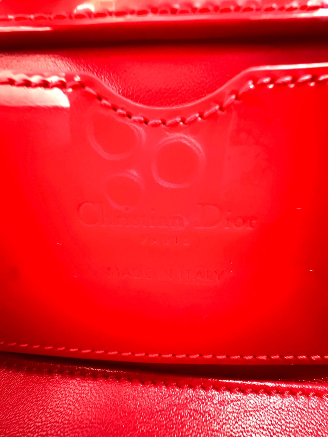 Christian Dior Lady Dior White Cannage Heart Print Leather Micro Handle Bag With Red Charms DR503