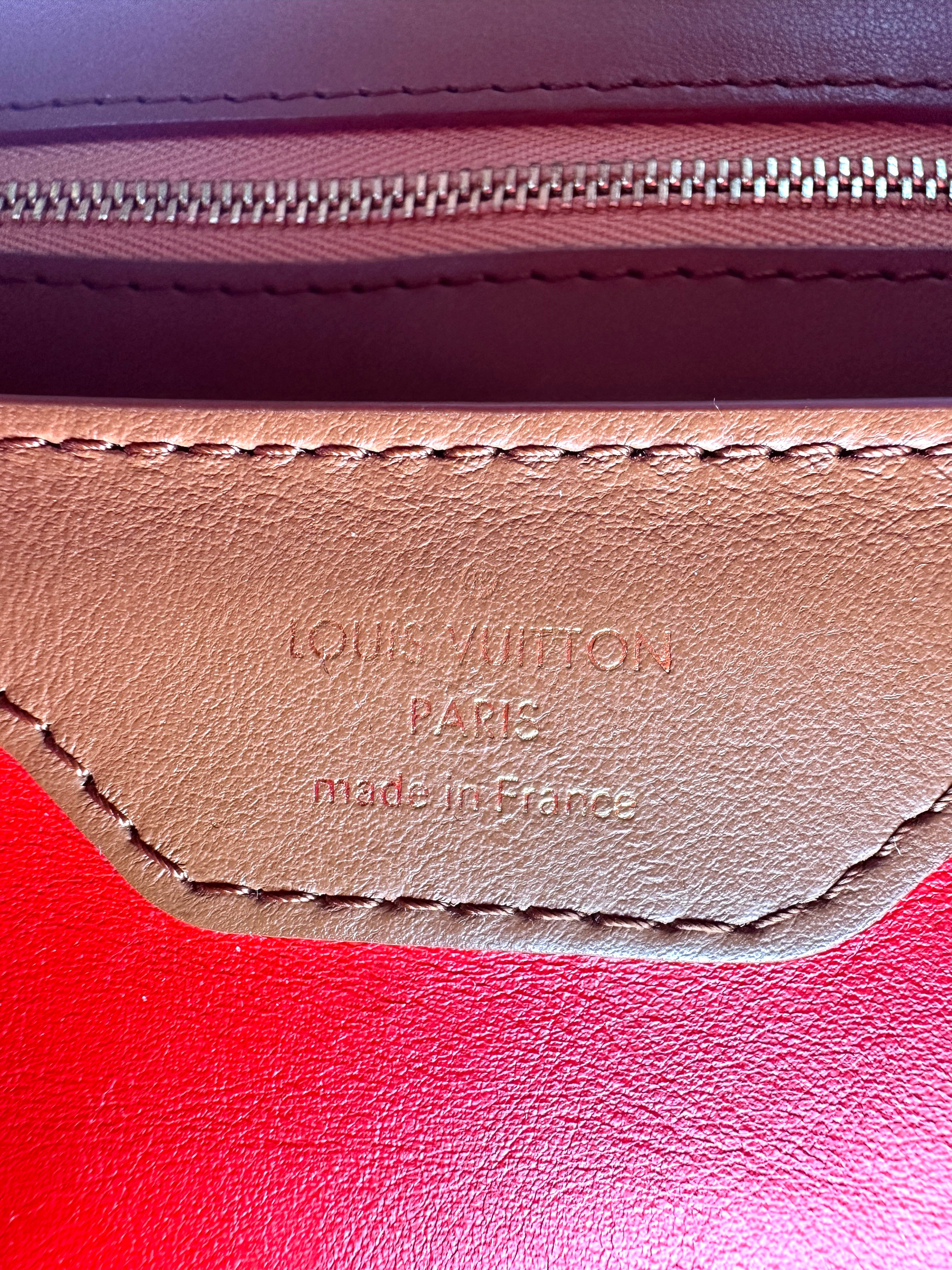 Louis Vuitton Capucines Pink Giant Monogram Embroidered Canvas Leather Bag With Braided Handle Bag LV1943