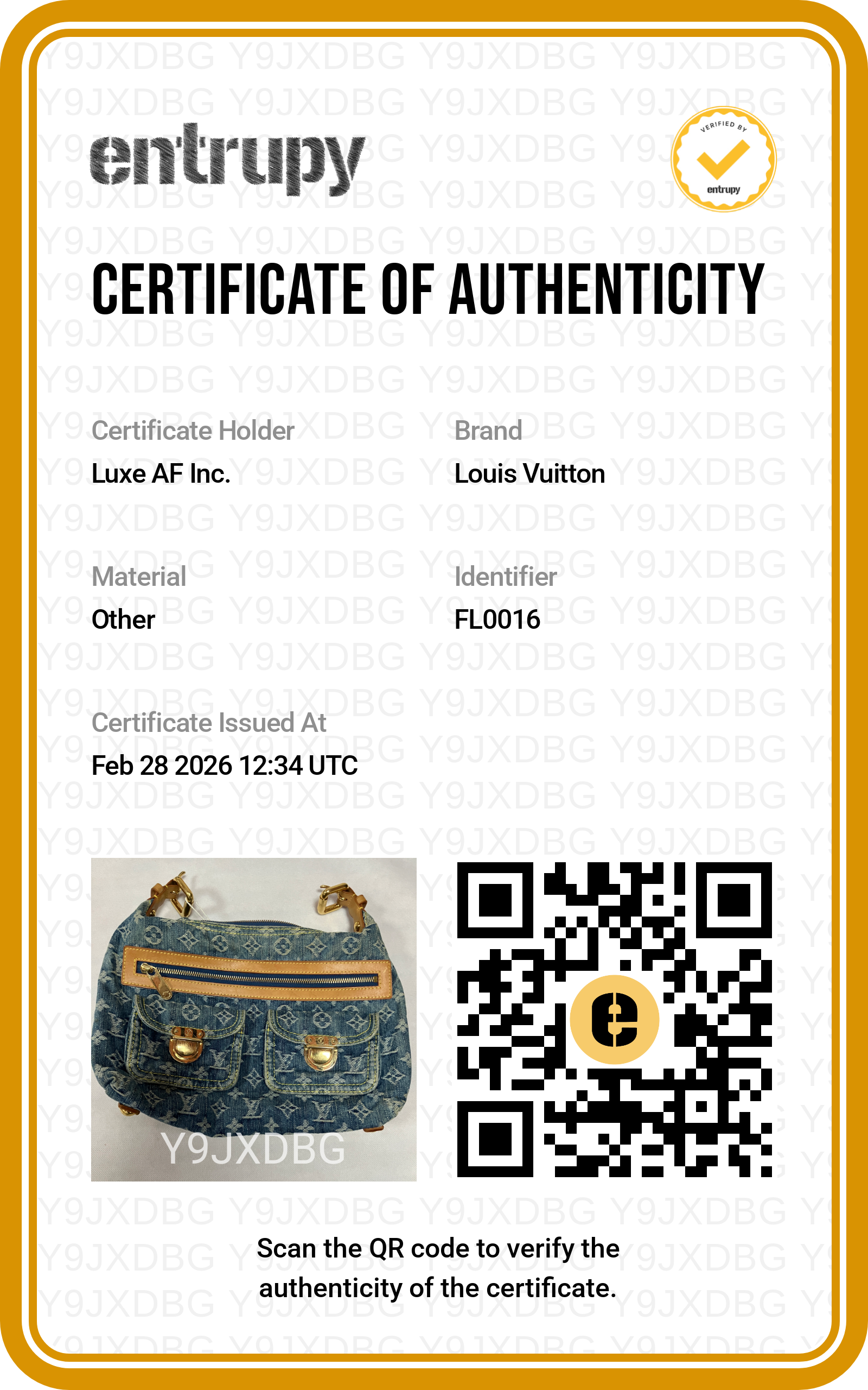 Louis Vuitton Monogram Denim Blue Baggy PM LV2074