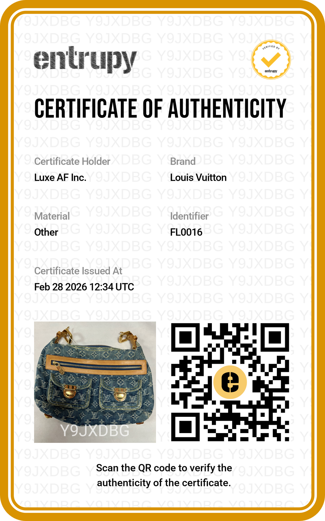 Louis Vuitton Monogram Denim Blue Baggy PM LV2074