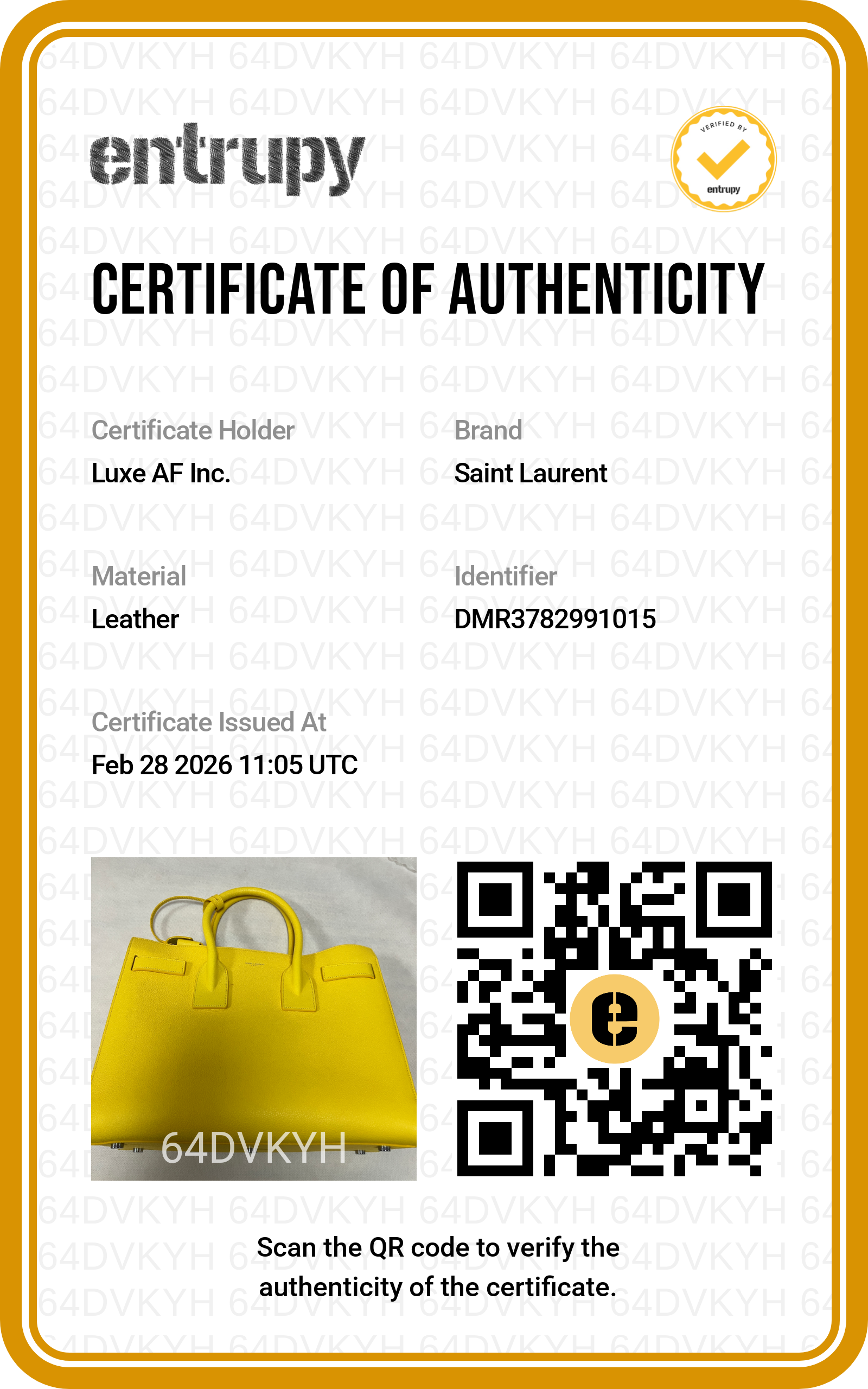 Saint Laurent Sac De Jour Yellow Leather Medium Size Handle Bag SL162