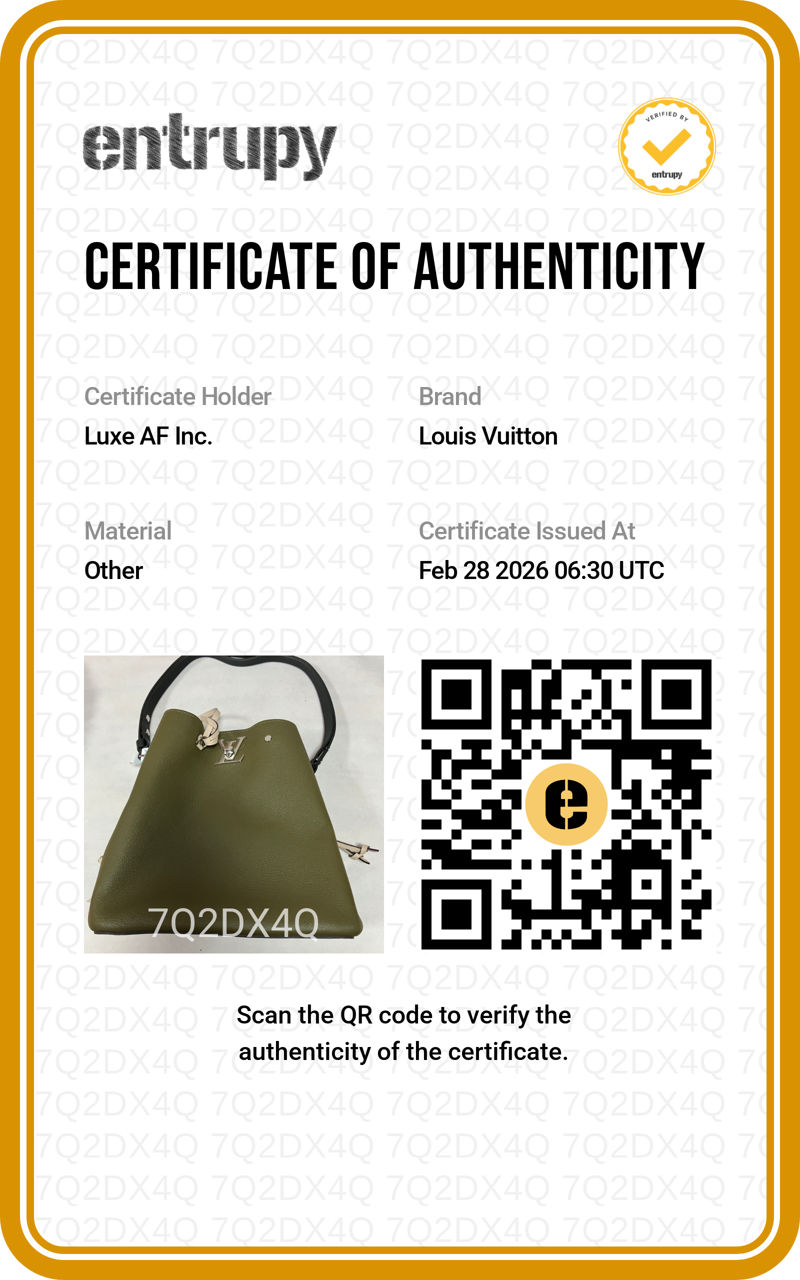 Louis Vuitton Lockme Moss Green Taurillon Leather Bucket Bag LV1938