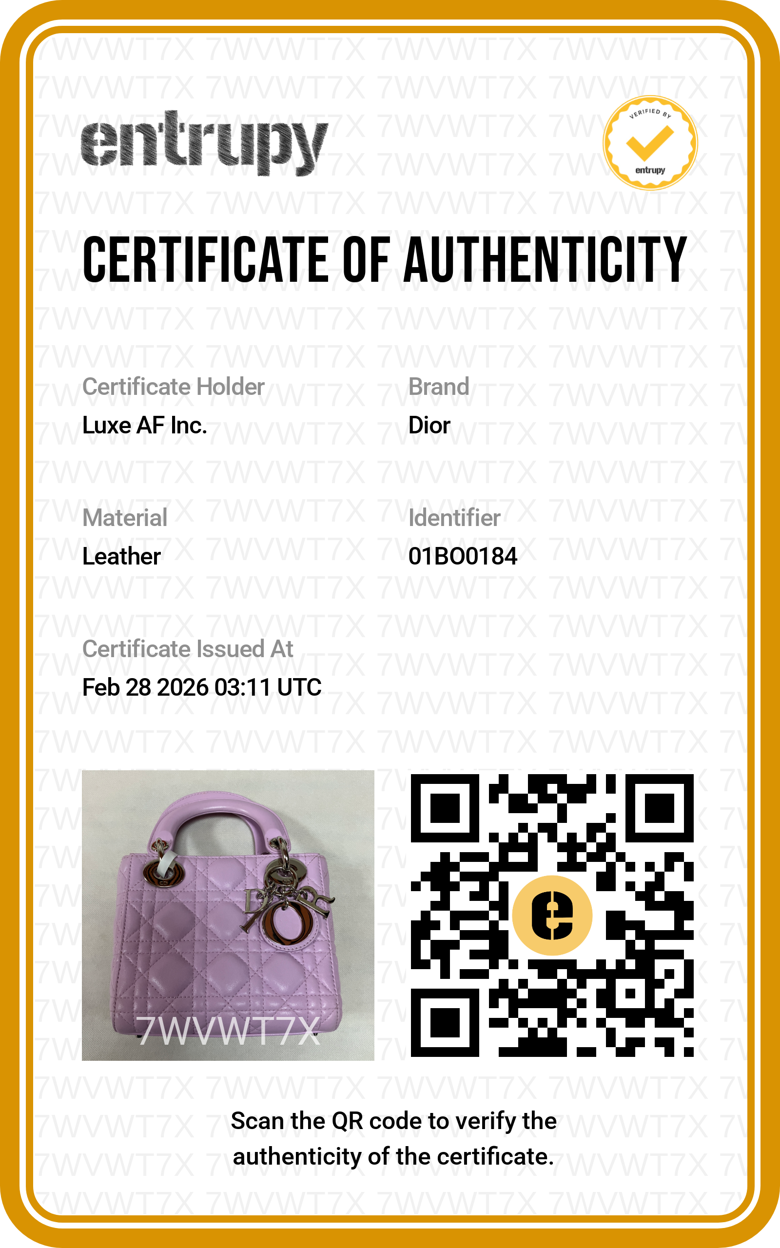 Christian Dior Lady Dior Light Purple Cannage Lambskin Handle Bag With Silver Charms DR502