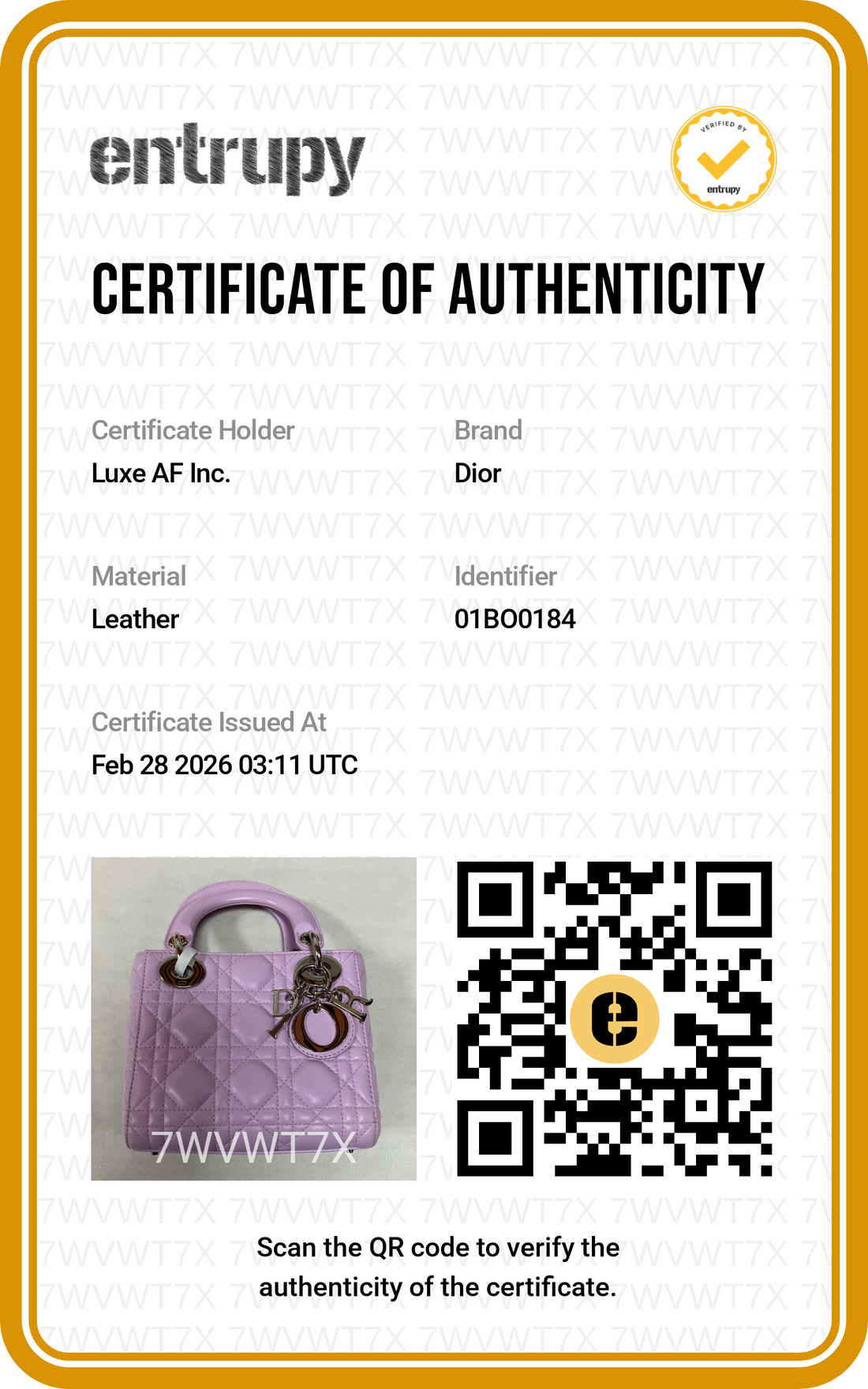 Christian Dior Lady Dior Light Purple Cannage Lambskin Handle Bag With Silver Charms DR502