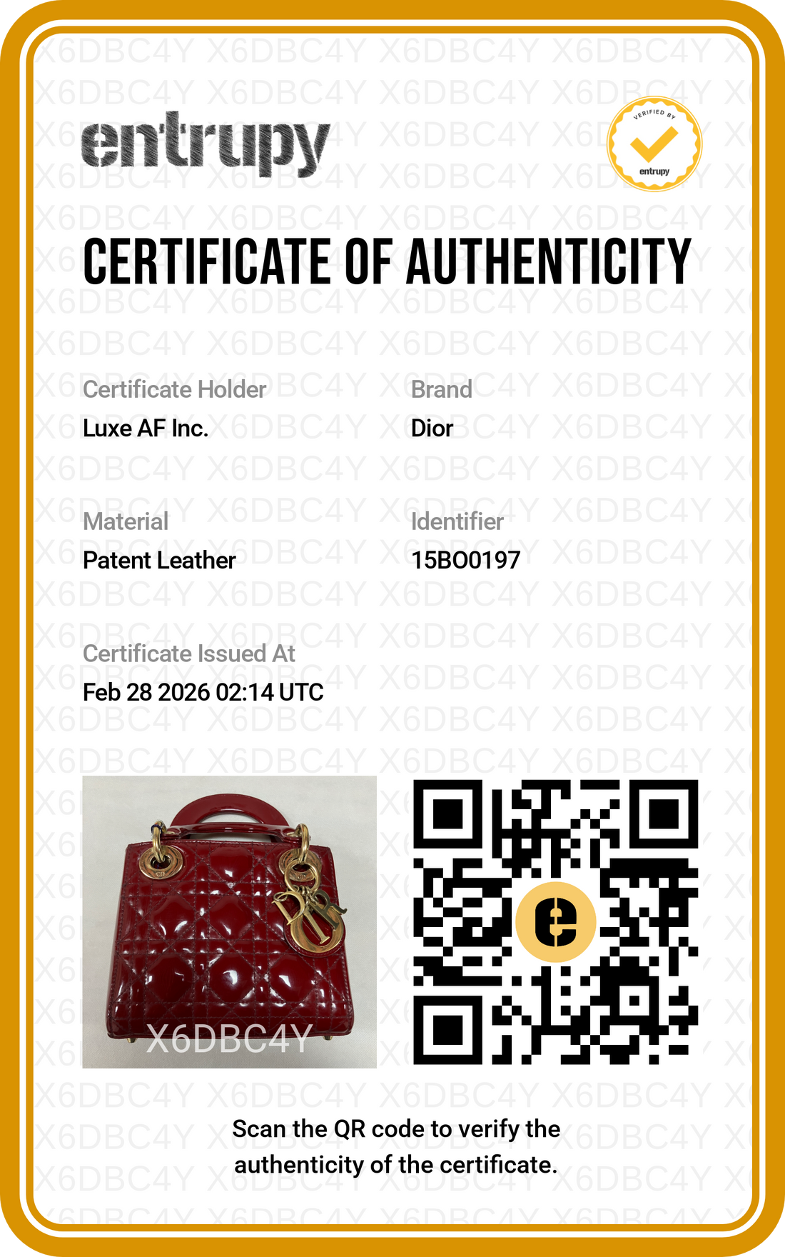 Christian Dior Lady Dior Red Cannage Leather Handle Bag With Gold Charms DR515