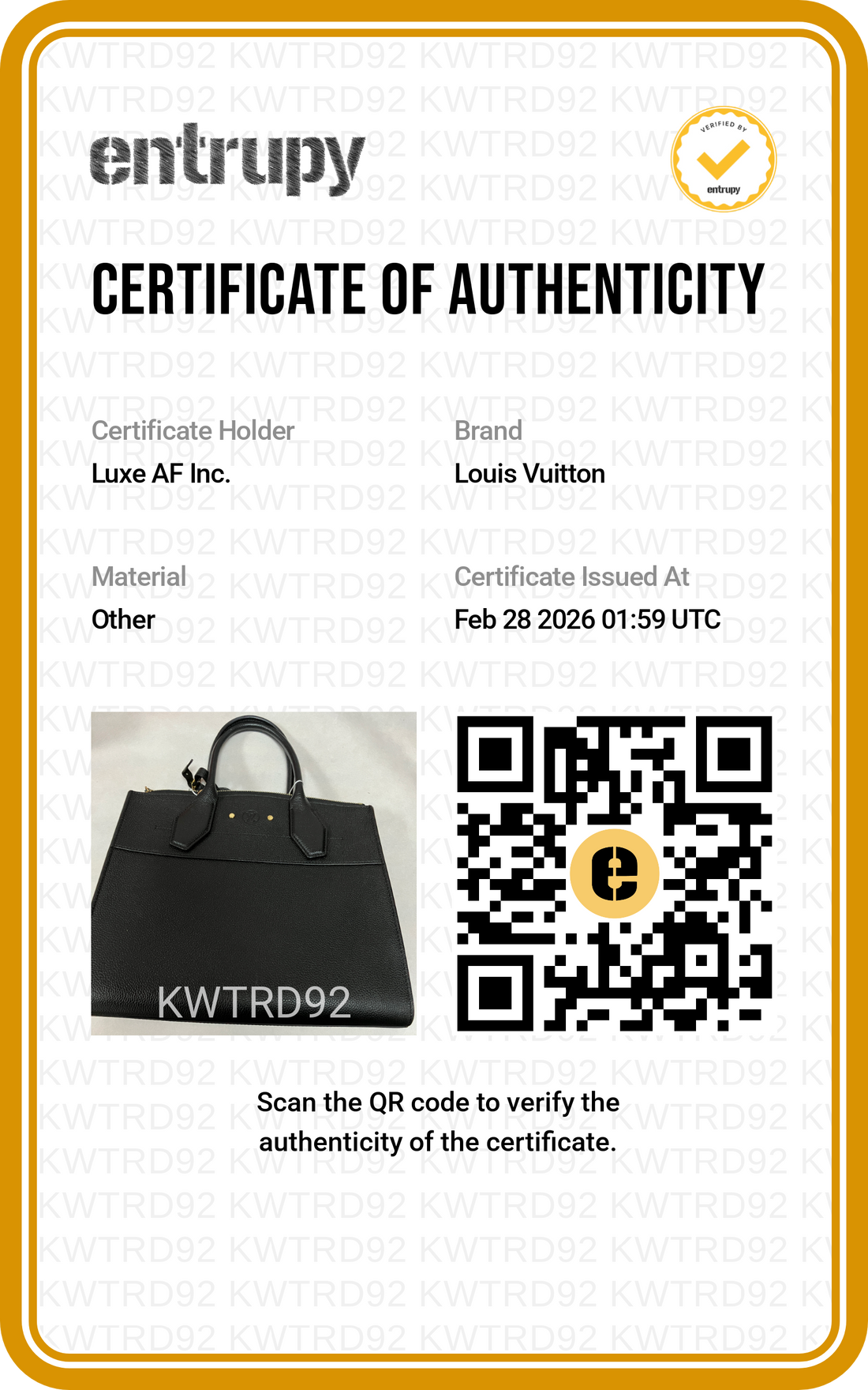 Louis Vuitton City Steamer MM Black Leather Handle Bag LV1933