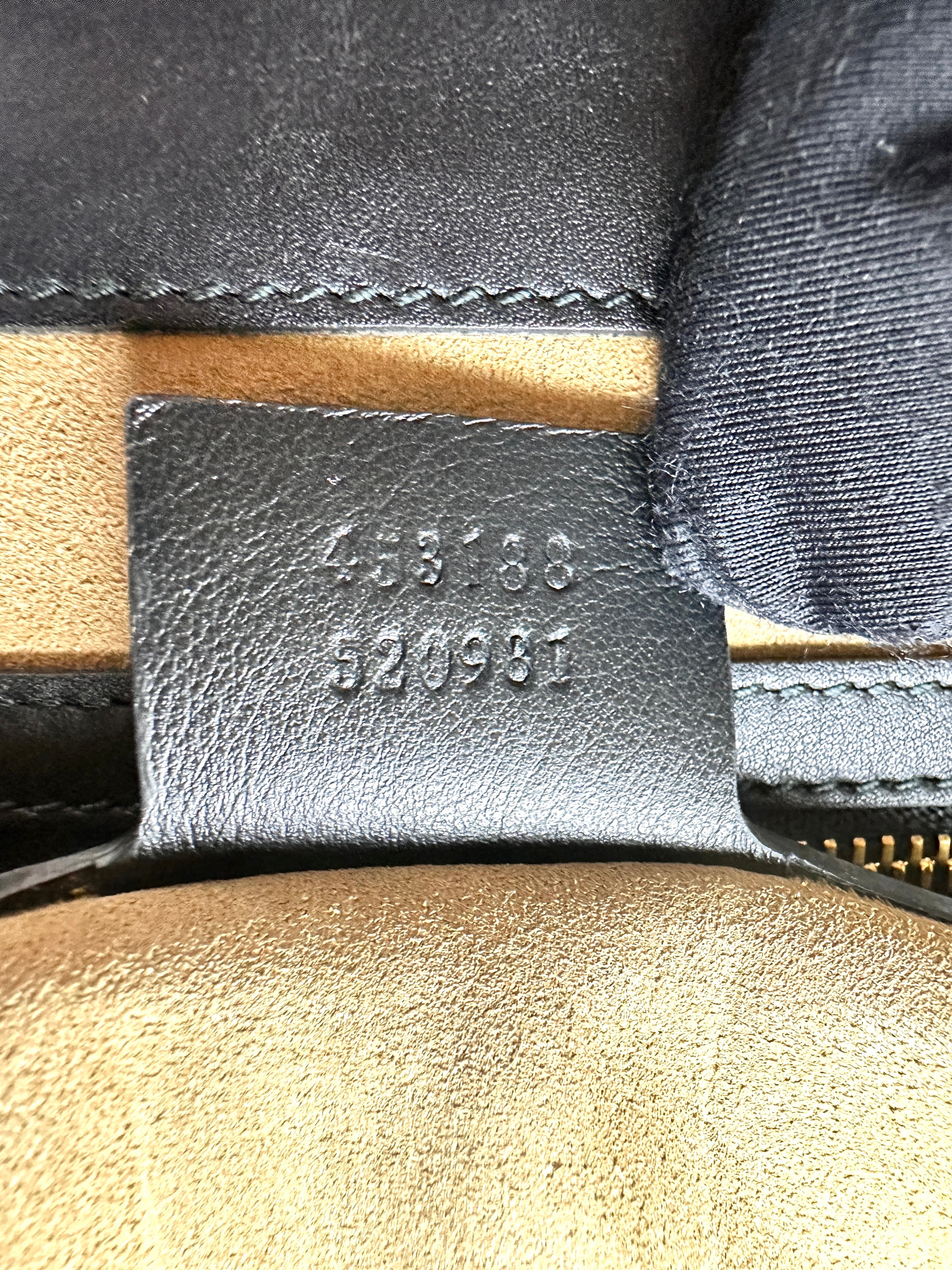 Gucci Padlock GG Supreme Top Handle Bag With Gold Buckle GG633