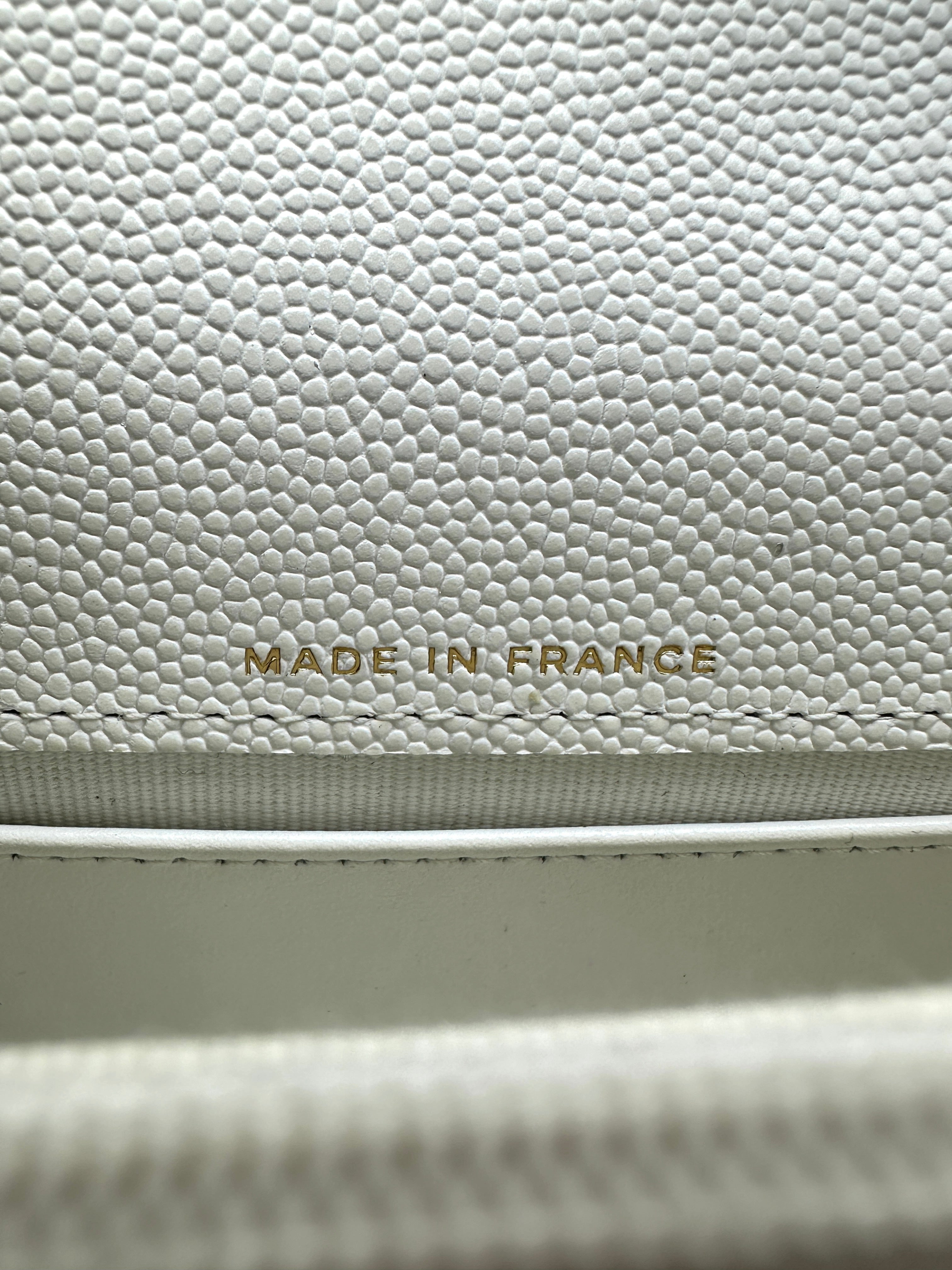 Chanel CoCo Casino White Quilted Calfskin Flap Wallet On Chain(EX***45) IRIS015