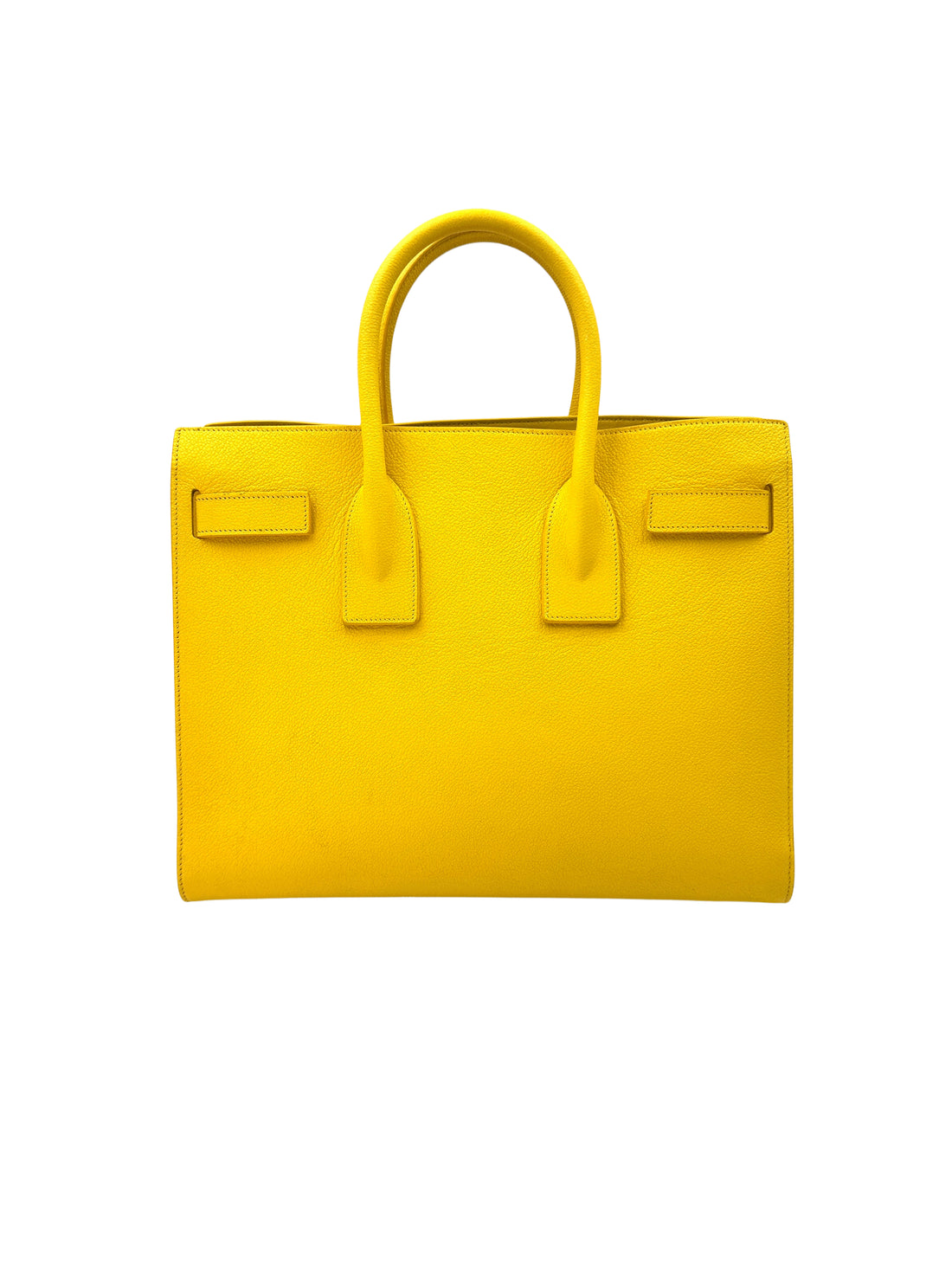 Saint Laurent Sac De Jour Yellow Leather Medium Size Handle Bag SL162