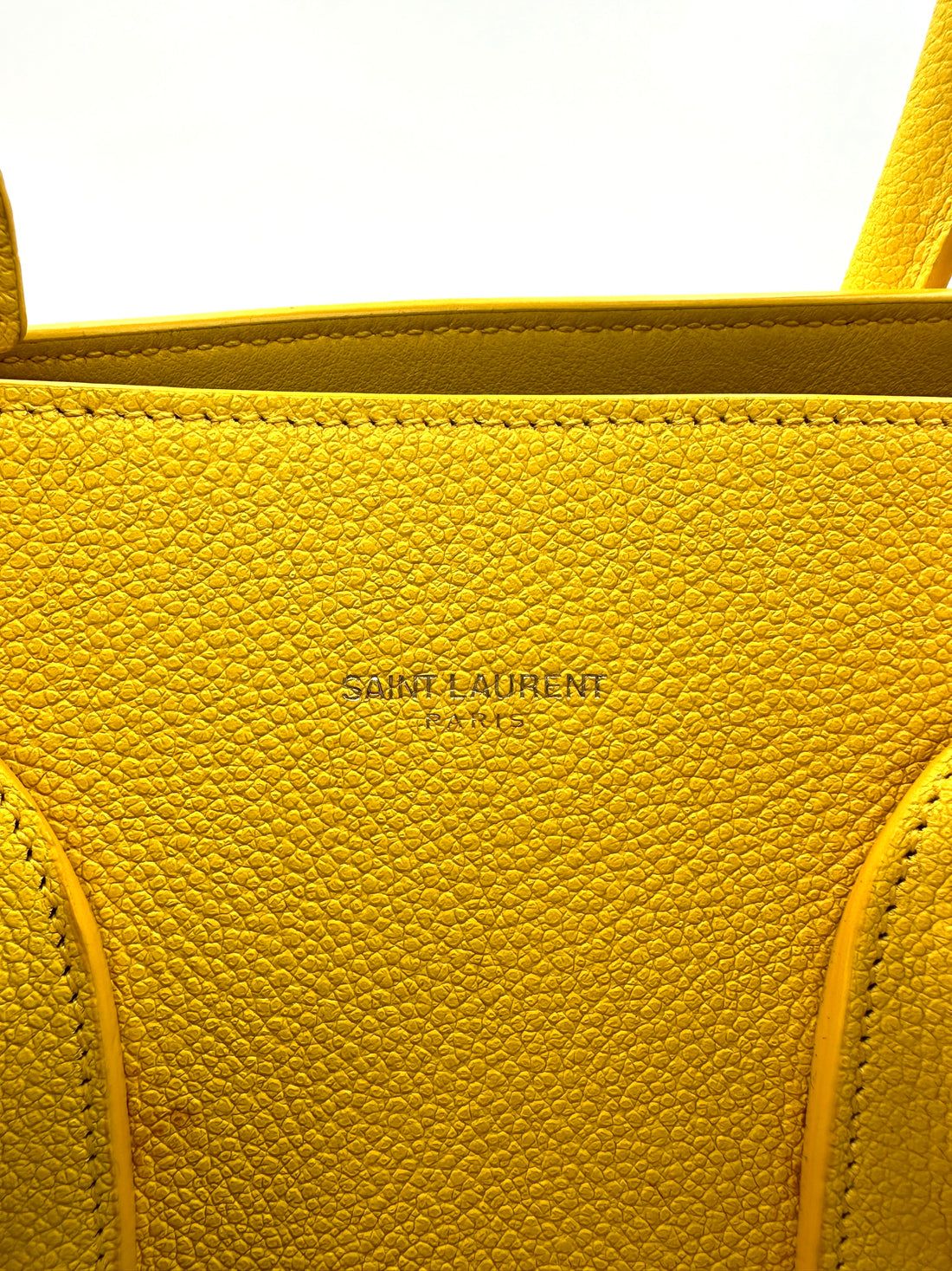 Saint Laurent Sac De Jour Yellow Leather Medium Size Handle Bag SL162