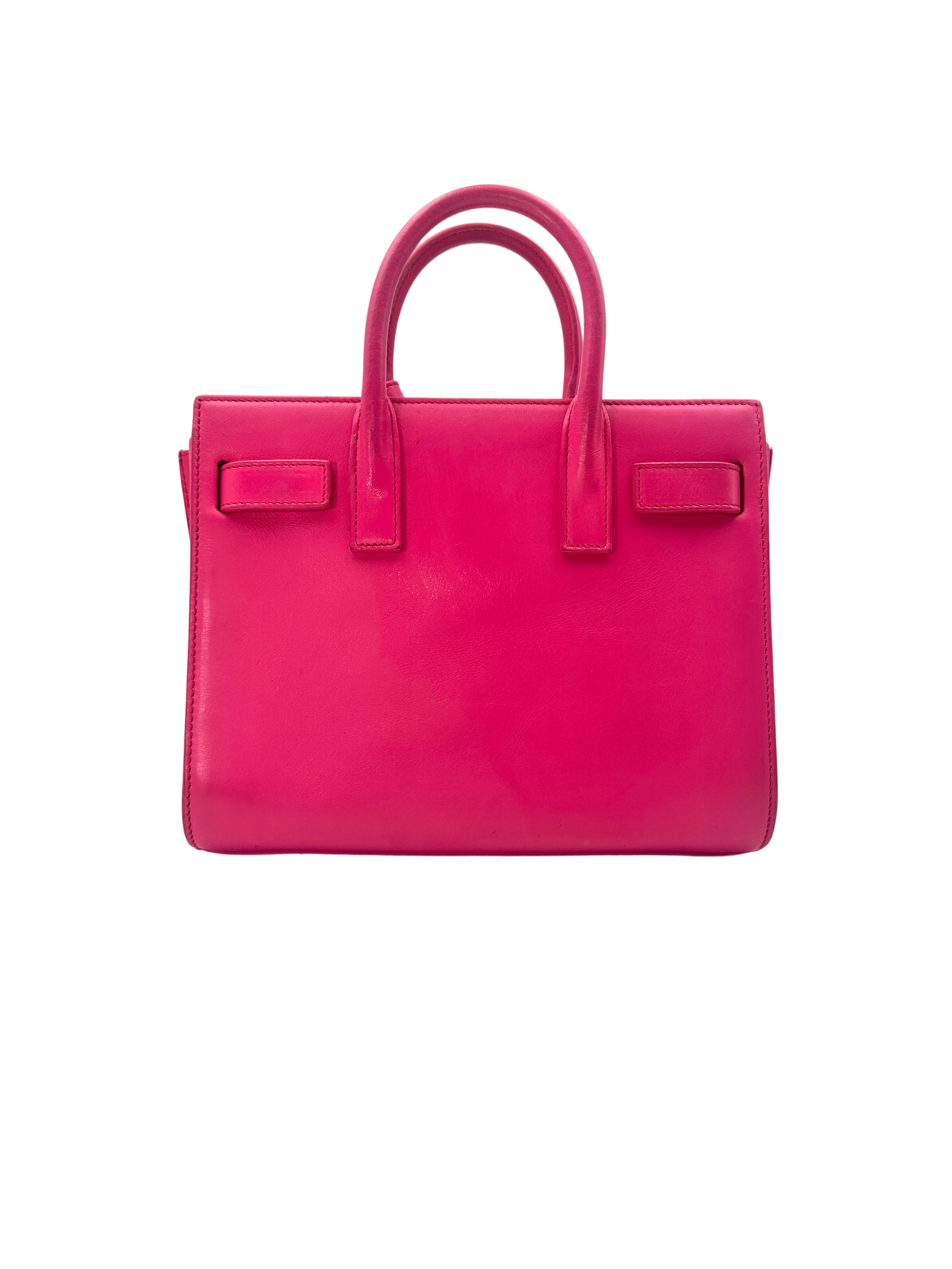 Saint Laurent Sac De Jour Pink Leather Small Size Handle Bag SL161