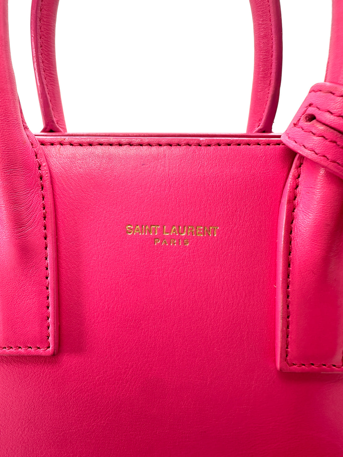 Saint Laurent Sac De Jour Pink Leather Small Size Handle Bag SL161