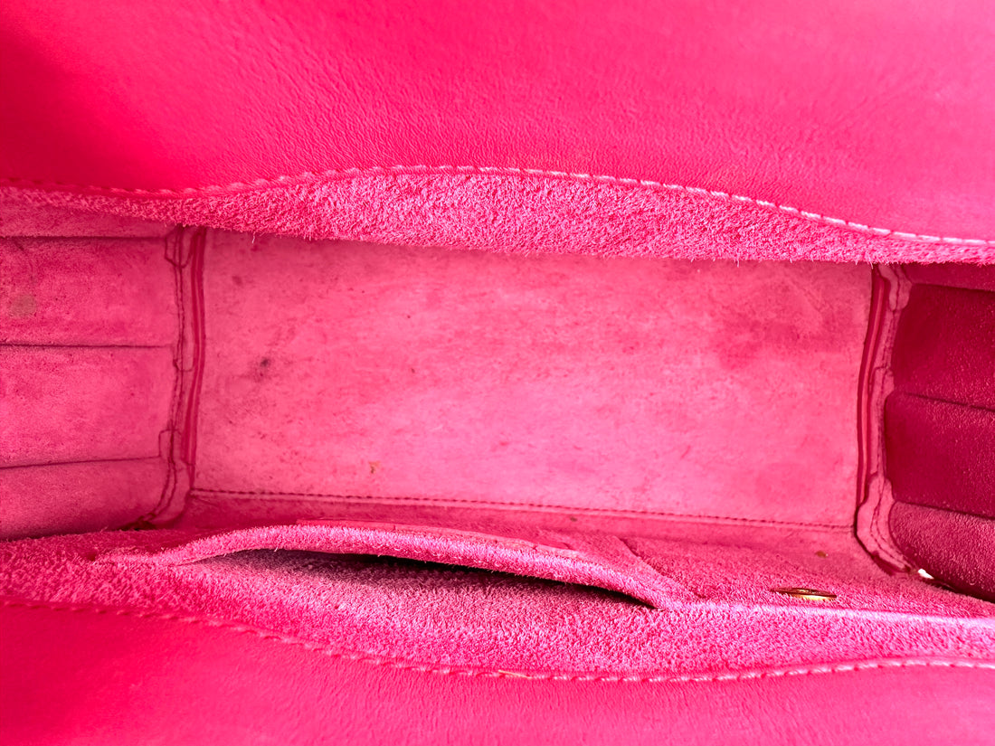 Saint Laurent Sac De Jour Pink Leather Small Size Handle Bag SL161