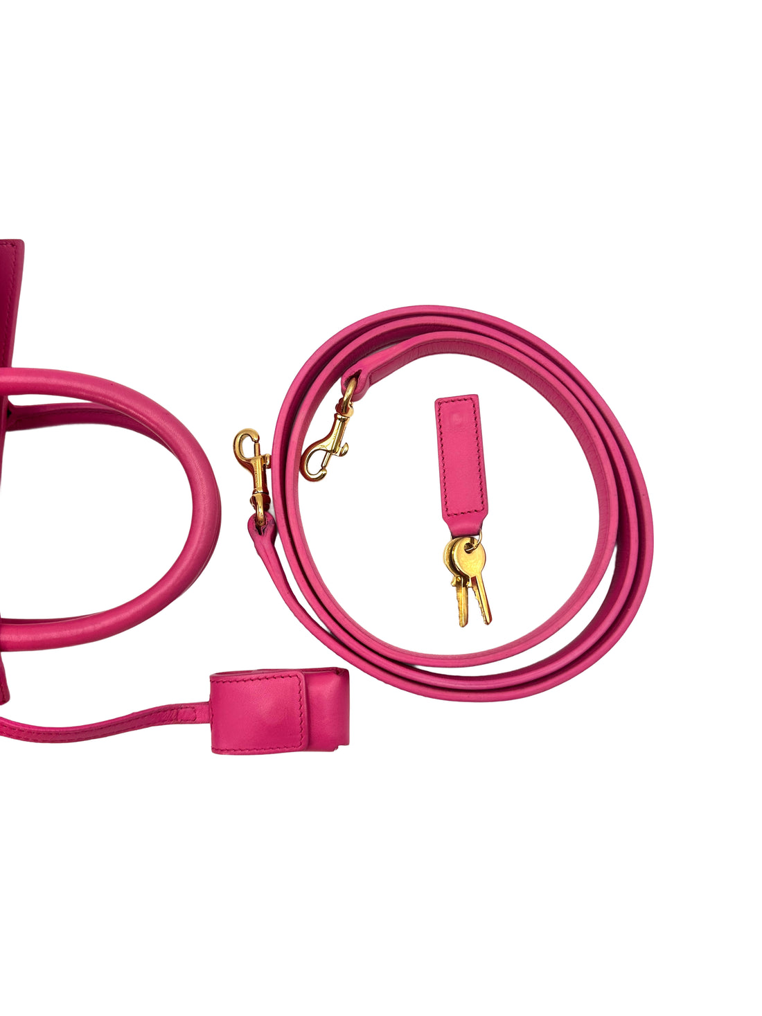 Saint Laurent Sac De Jour Pink Leather Small Size Handle Bag SL161