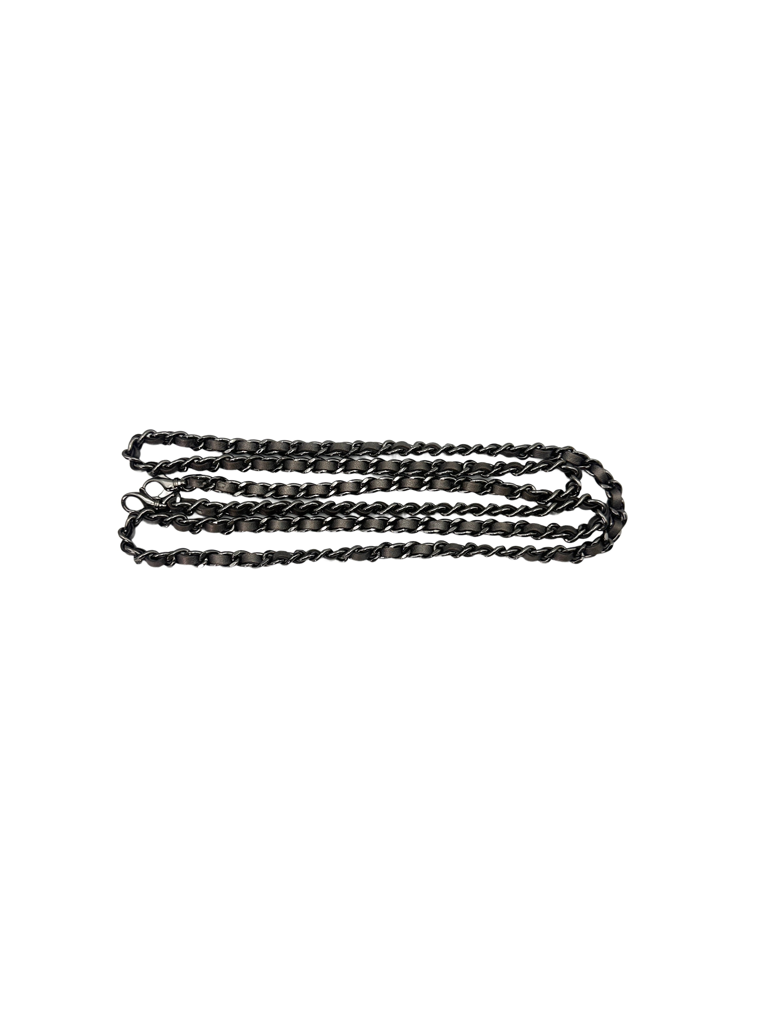 Chanel Metallic Silver Chevron Quilted Lambskin Double Zip Chain Bag(26***42) CC1420