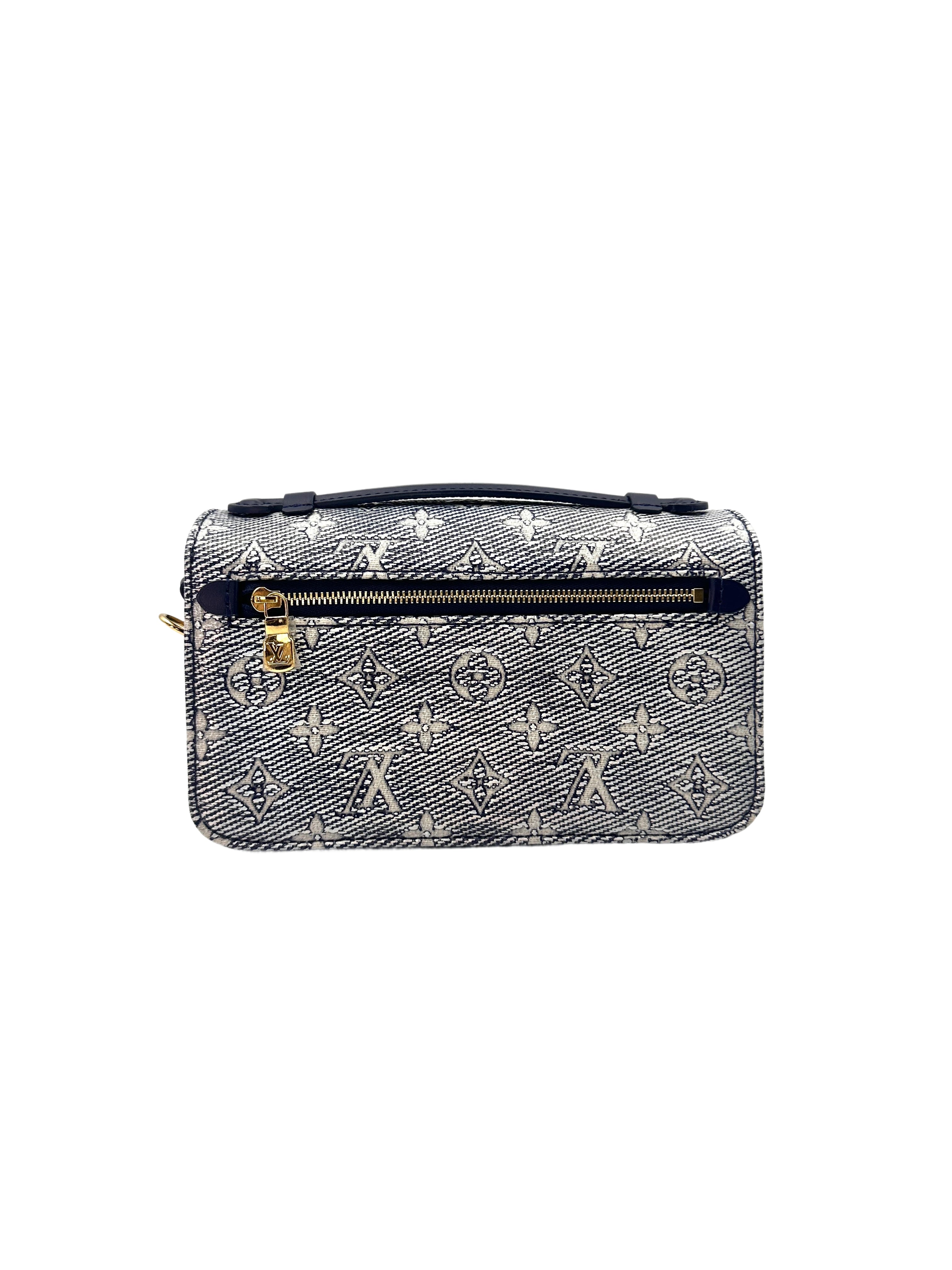 Louis Vuitton Monoglam East West Blue Pochette Metis LV1951